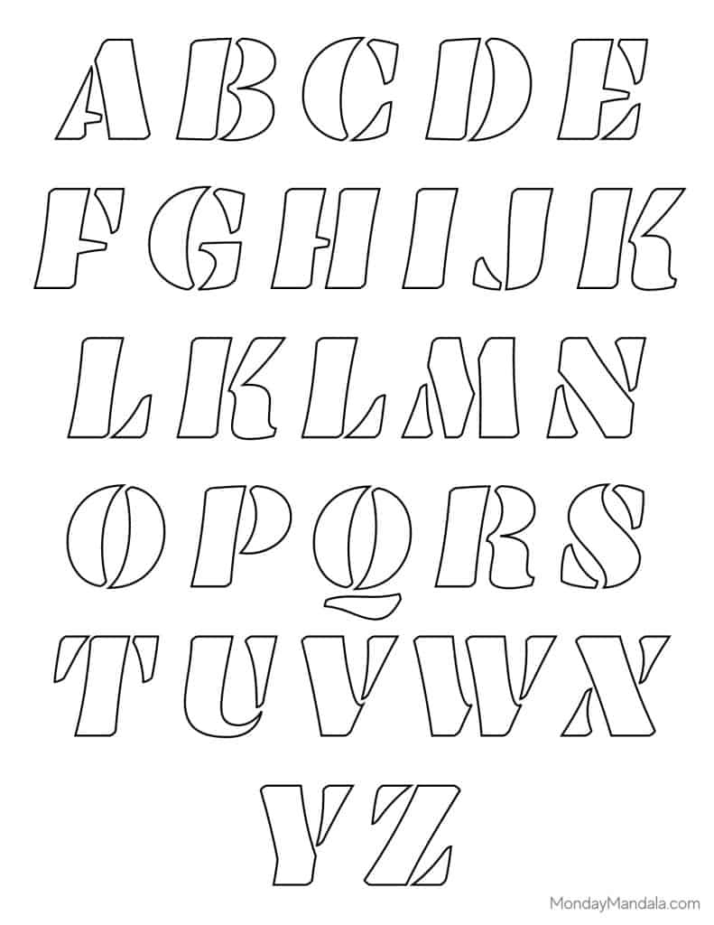 250 Letter &amp;amp; Number Stencils (Free Pdf Printables) inside Free Printable 12 Inch Letter Stencils