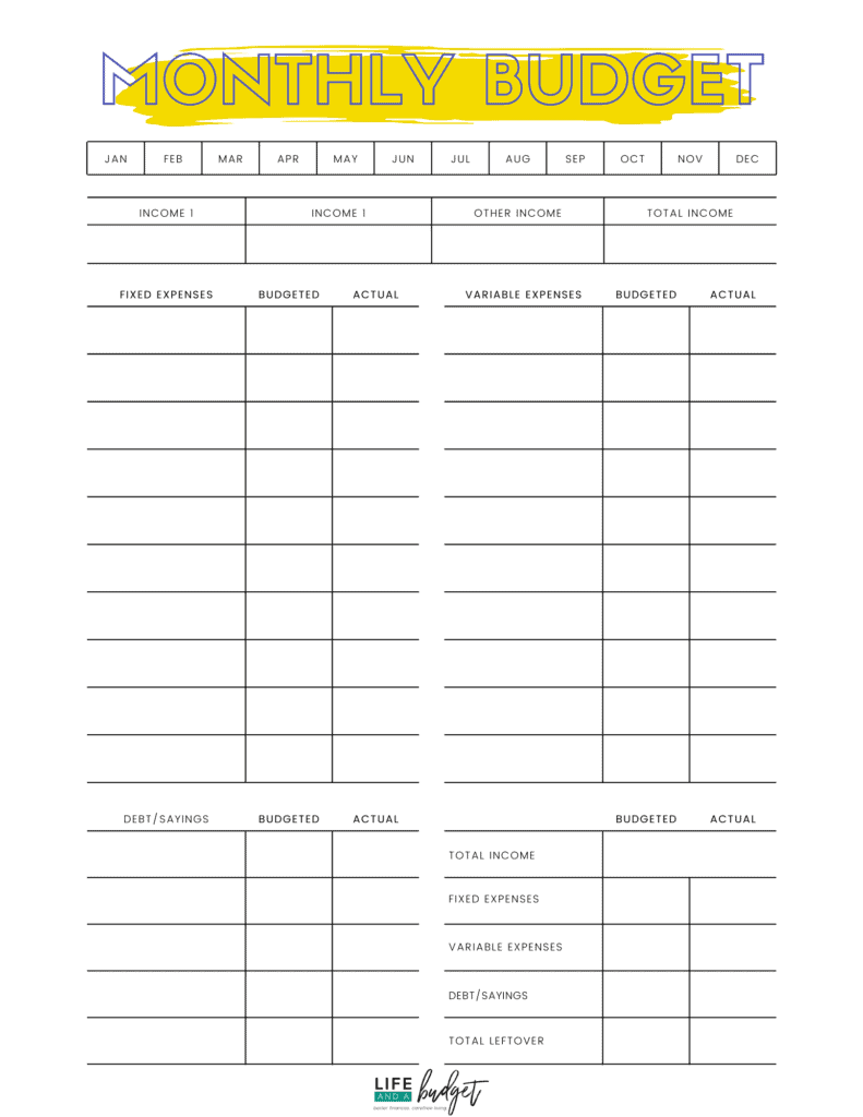 27 Free Printable Budget Templates To Use In 2024! for Free Printable Budget Sheets