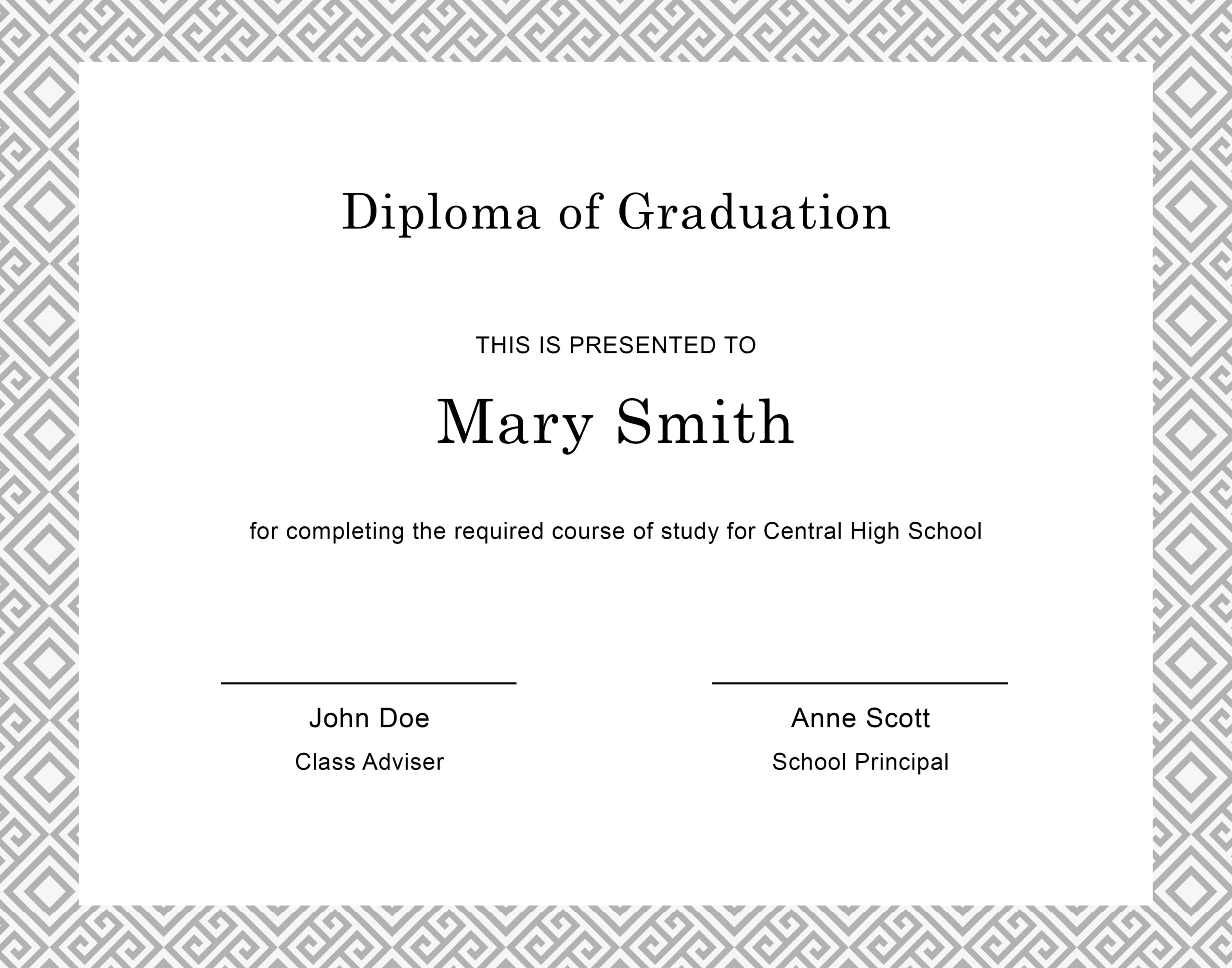 27 Real &amp;amp; Fake Diploma Templates (High School, College, Homeschool) throughout Free Printable Diploma Template