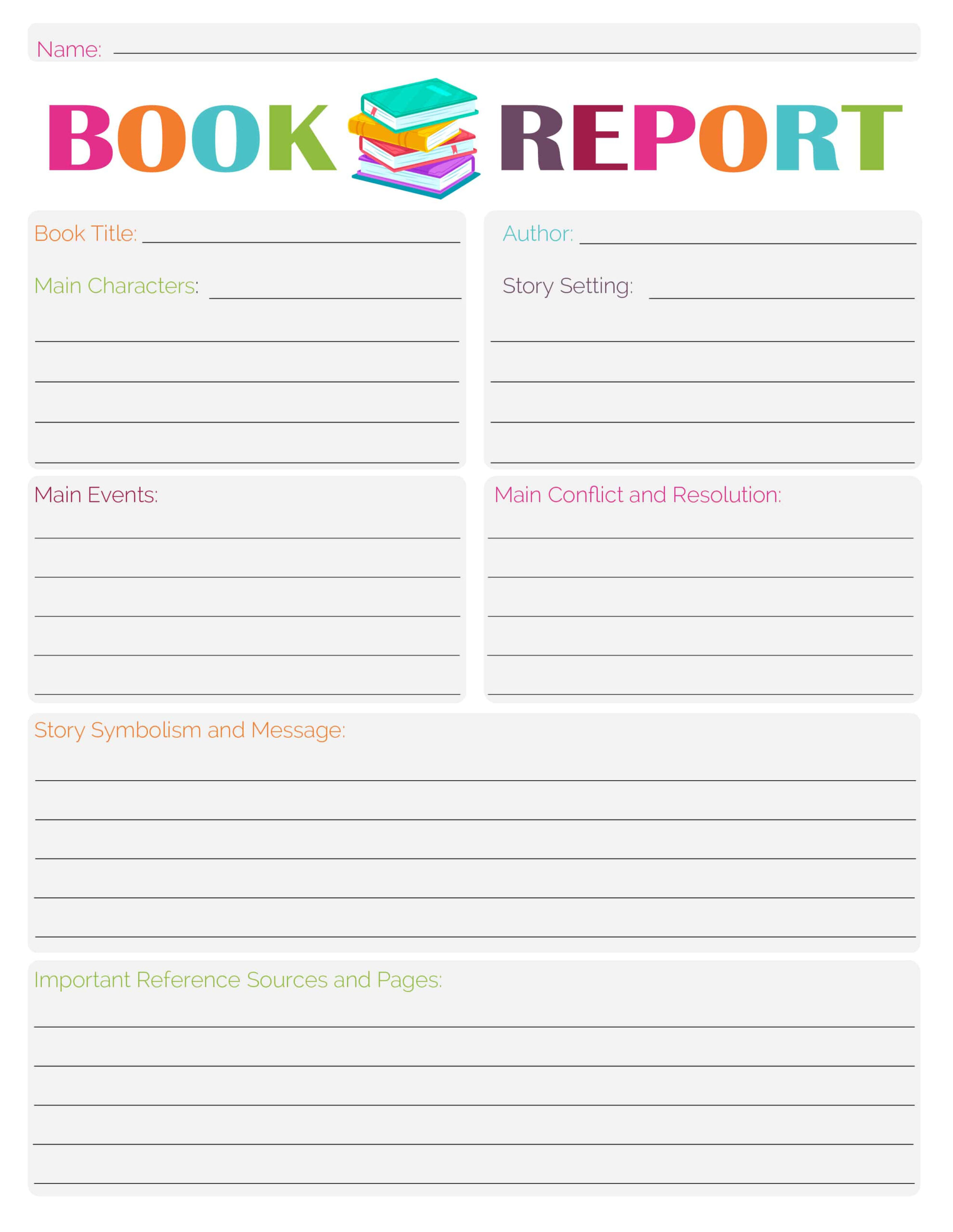 3 Free Printable Book Report Templates - Freebie Finding Mom with Free Printable Book Report Forms for Second Grade