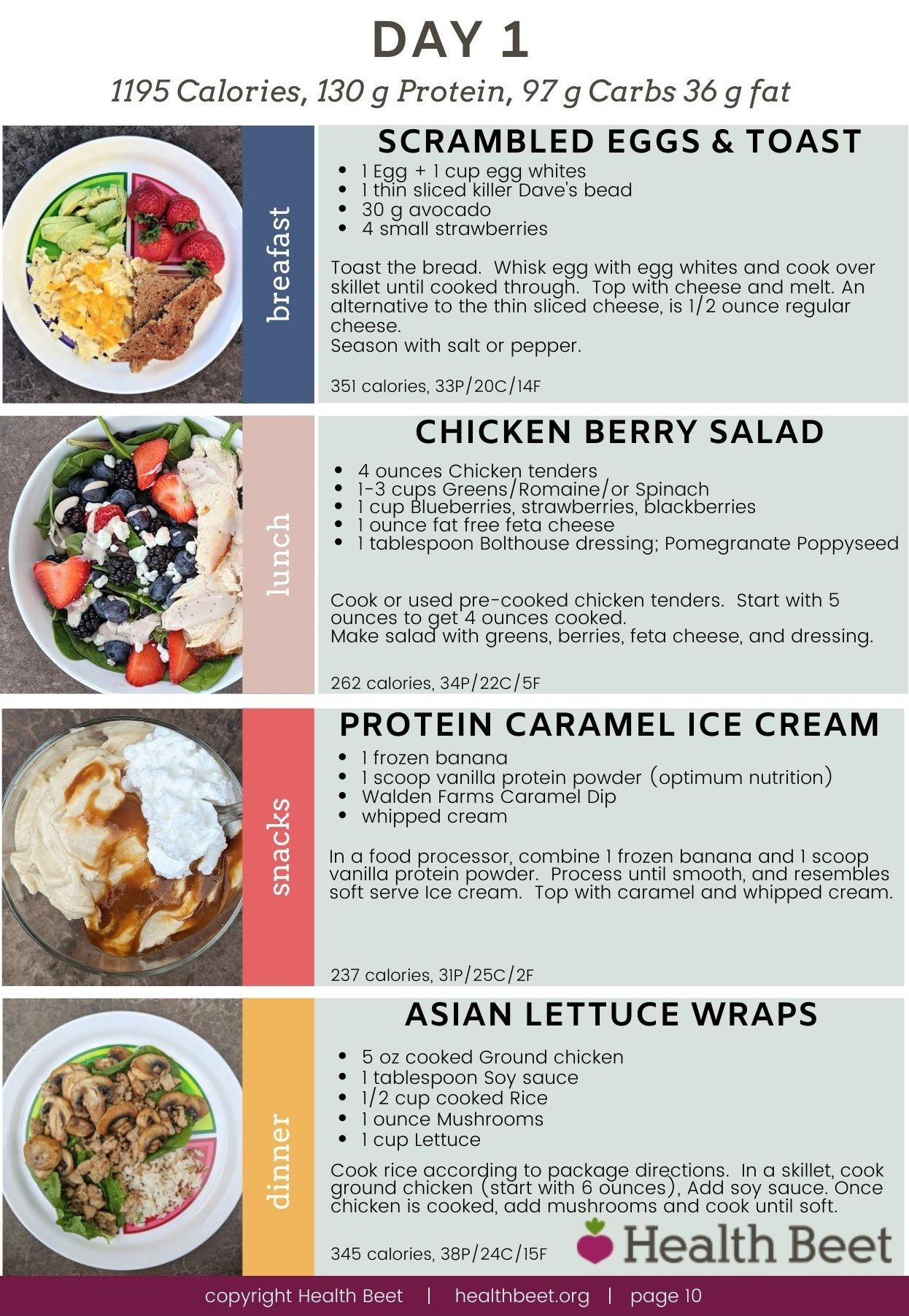 30 Day Meal Plan For Weight Loss (1200 Calories Diet) - Health Beet with Free Printable 1200 Calorie Diet Menu