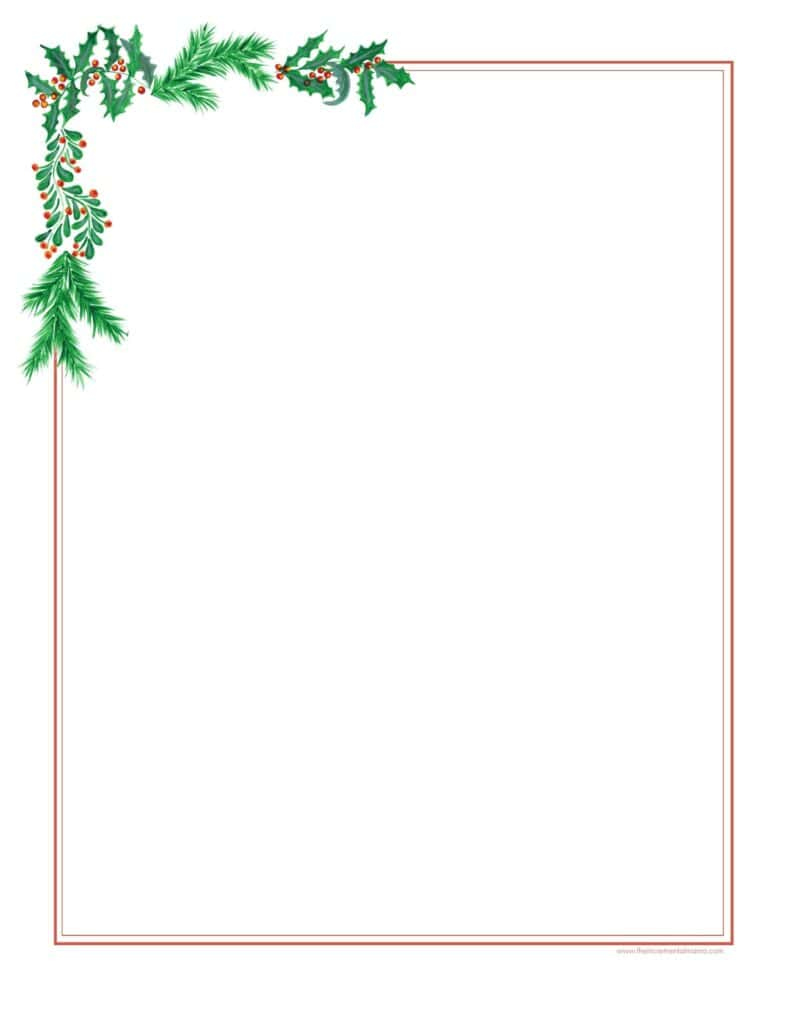 30+ Free Printable Christmas Border Printable Templates - The intended for Free Printable Letterhead Borders