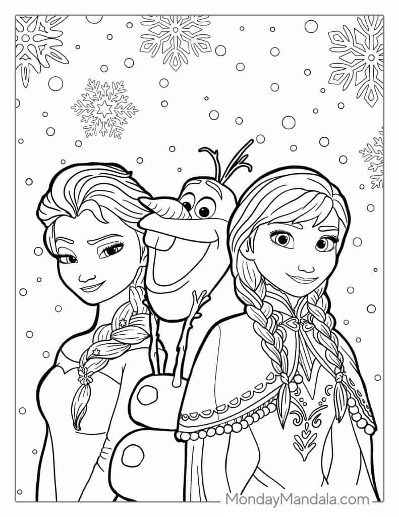 30 Frozen Coloring Pages (Free Pdf Printables) throughout Free Printable Coloring Pages Disney Frozen