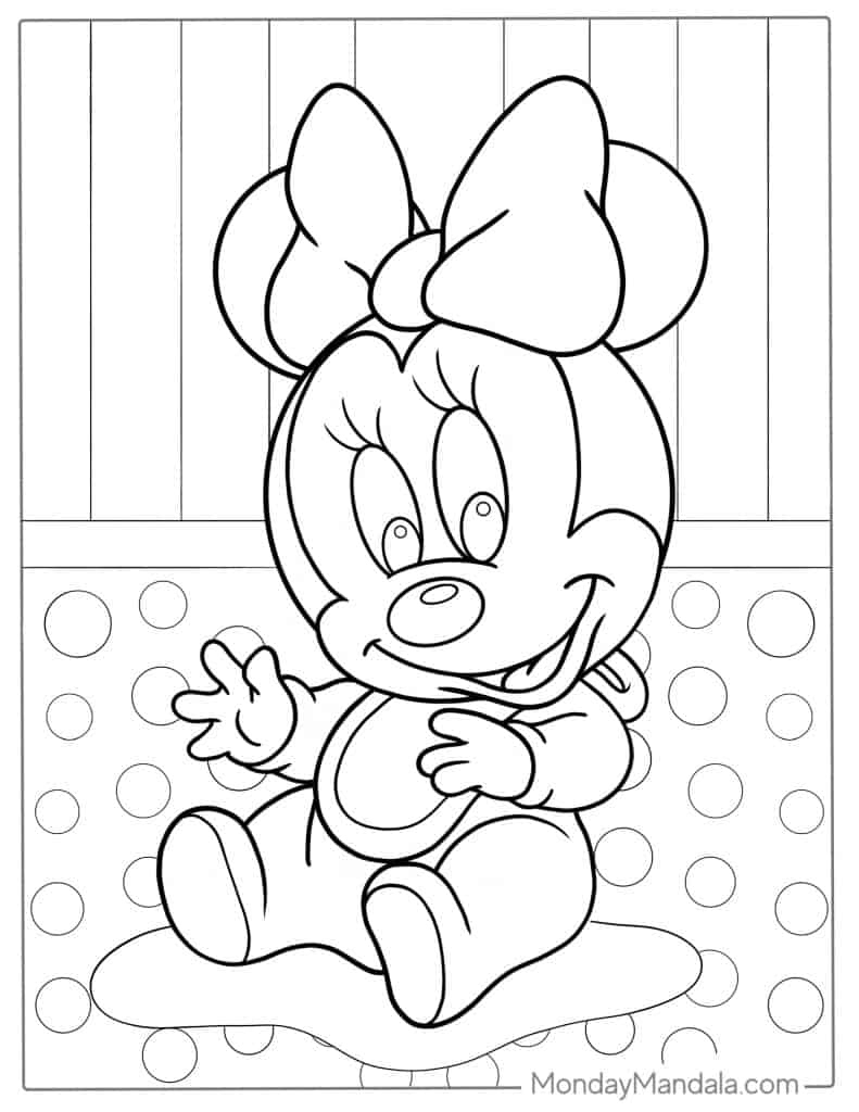 30 Minnie Mouse Coloring Pages (Free Pdf Printables) in Free Printable Minnie Mouse Coloring Pages