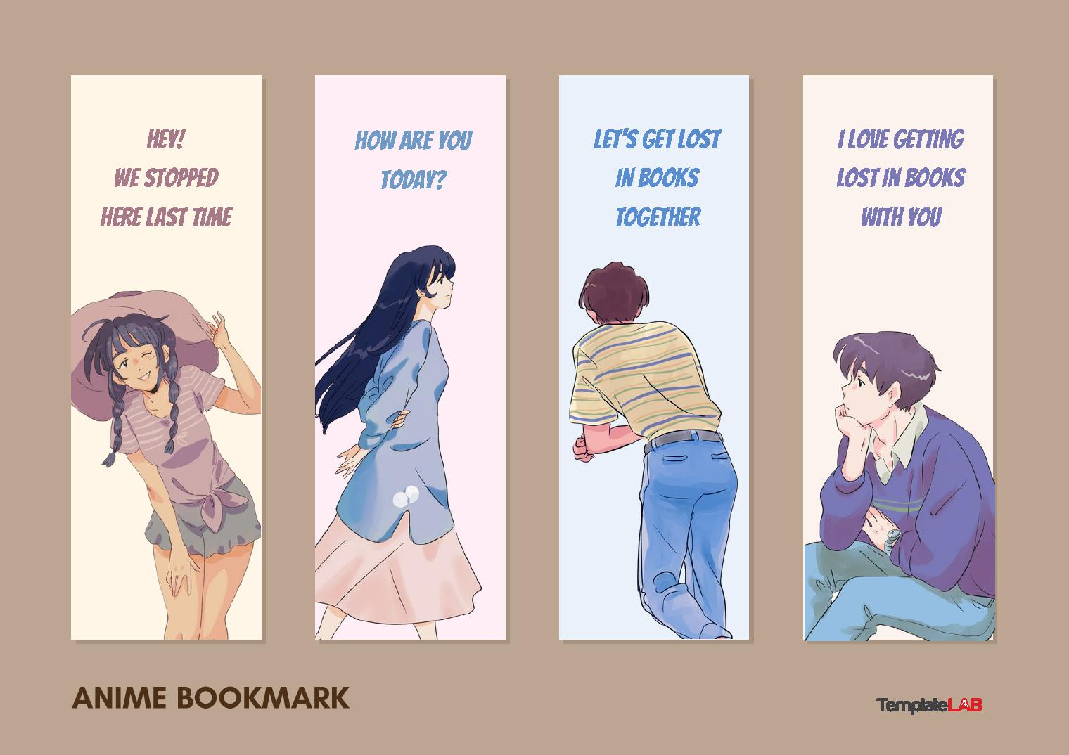 31 Free Printable Bookmark Templates [Word, Pdf] pertaining to Anime Bookmarks Printable for Free