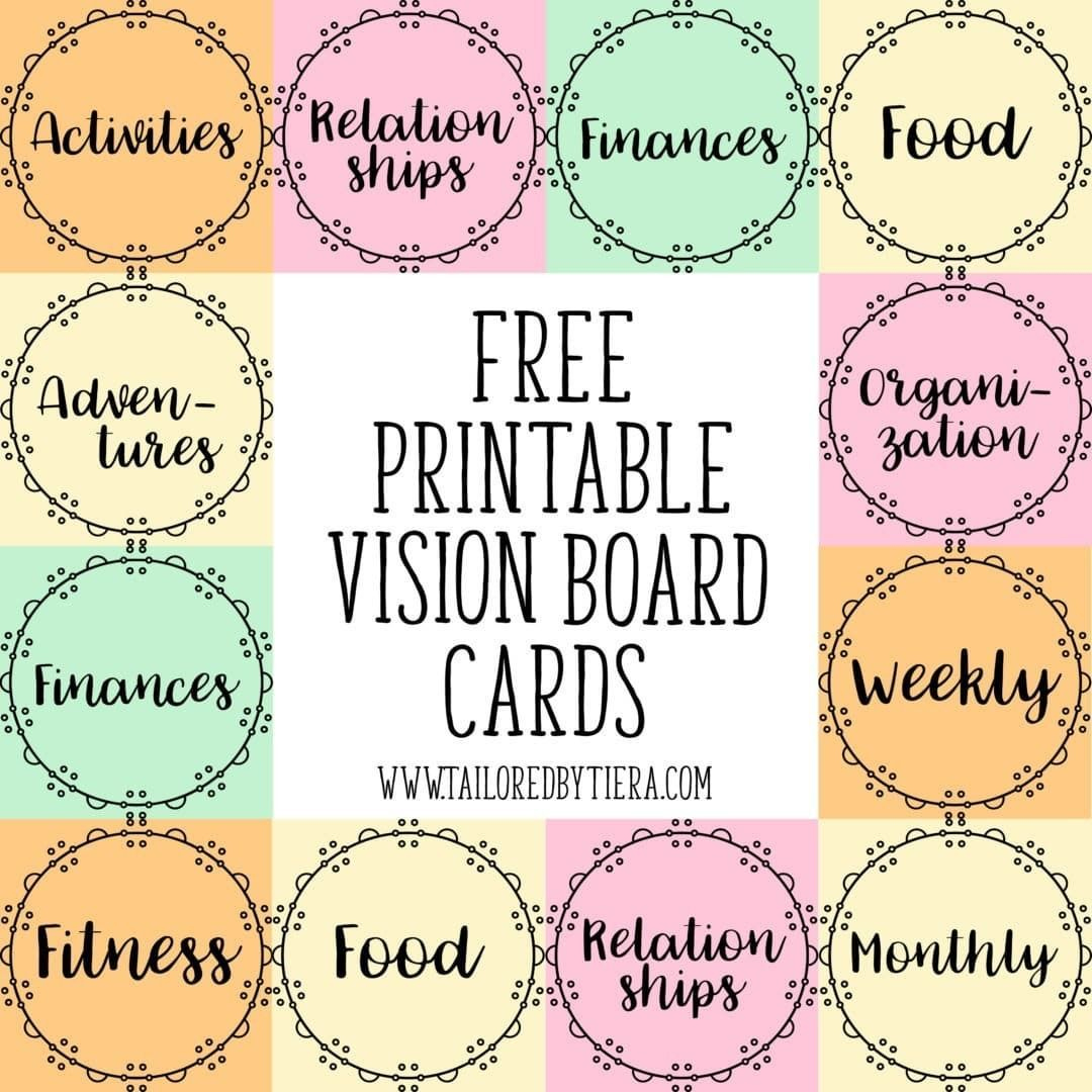 31 Free Vision Board Printables To Inspire Your Dreams throughout Free Vision Board Printables