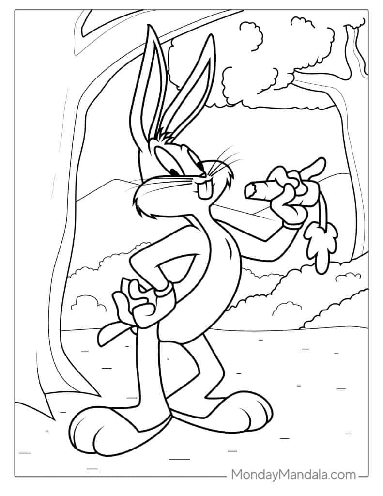 32 Looney Tunes Coloring Pages (Free Pdf Printables) with Free Printable Bugs Bunny Coloring Pages