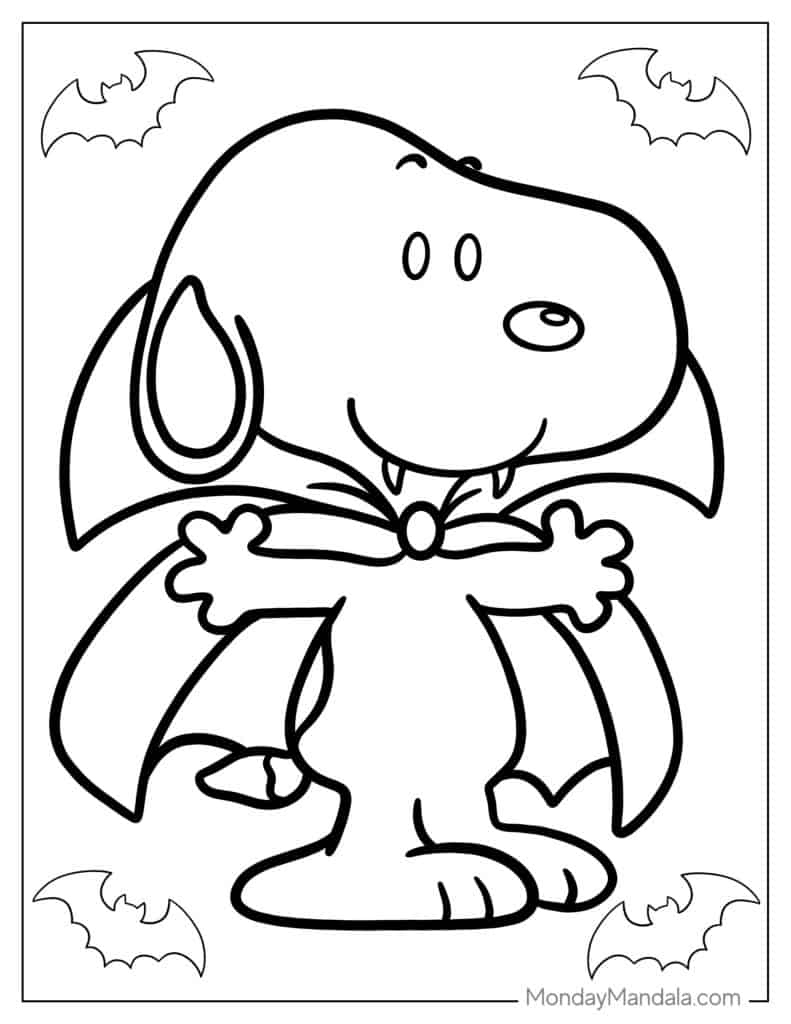 32 Peanuts &amp;amp; Snoopy Coloring Pages (Free Pdf Printables) inside Free Printable Charlie Brown Halloween Coloring Pages