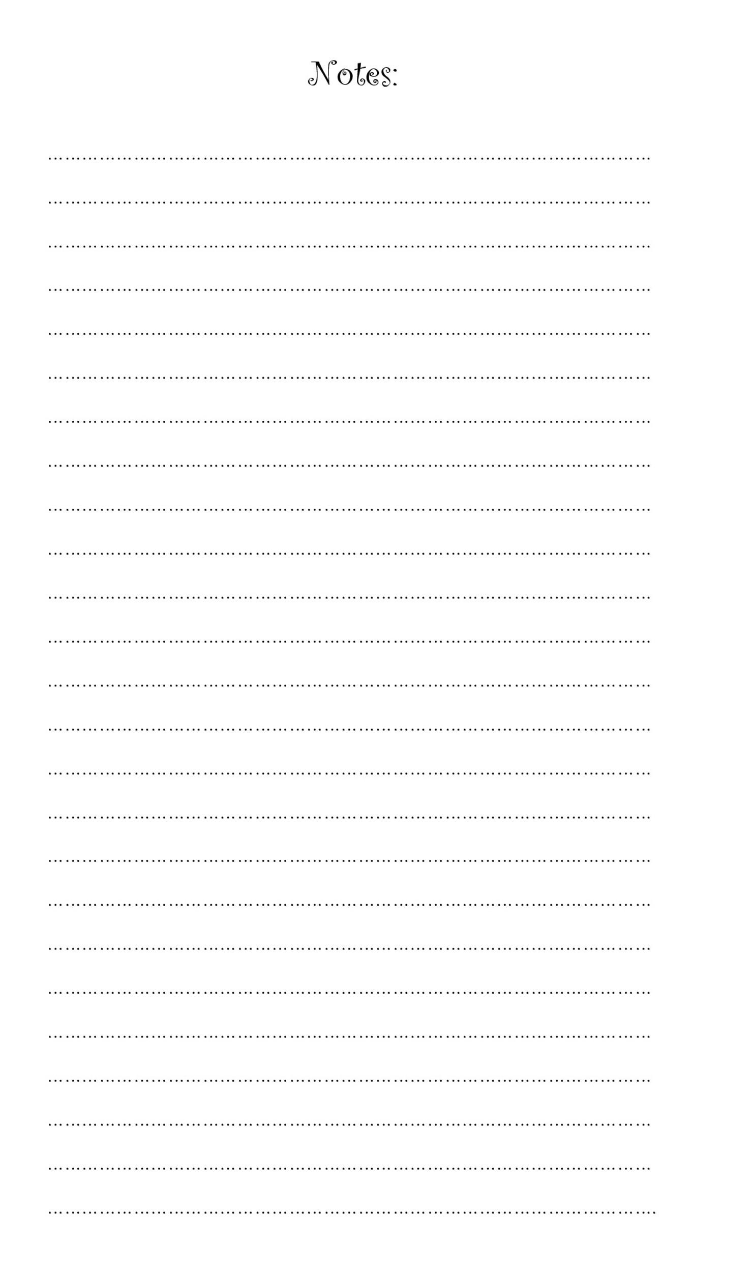 32 Printable Lined Paper Templates ᐅ Templatelab within Free Printable Notebook Paper