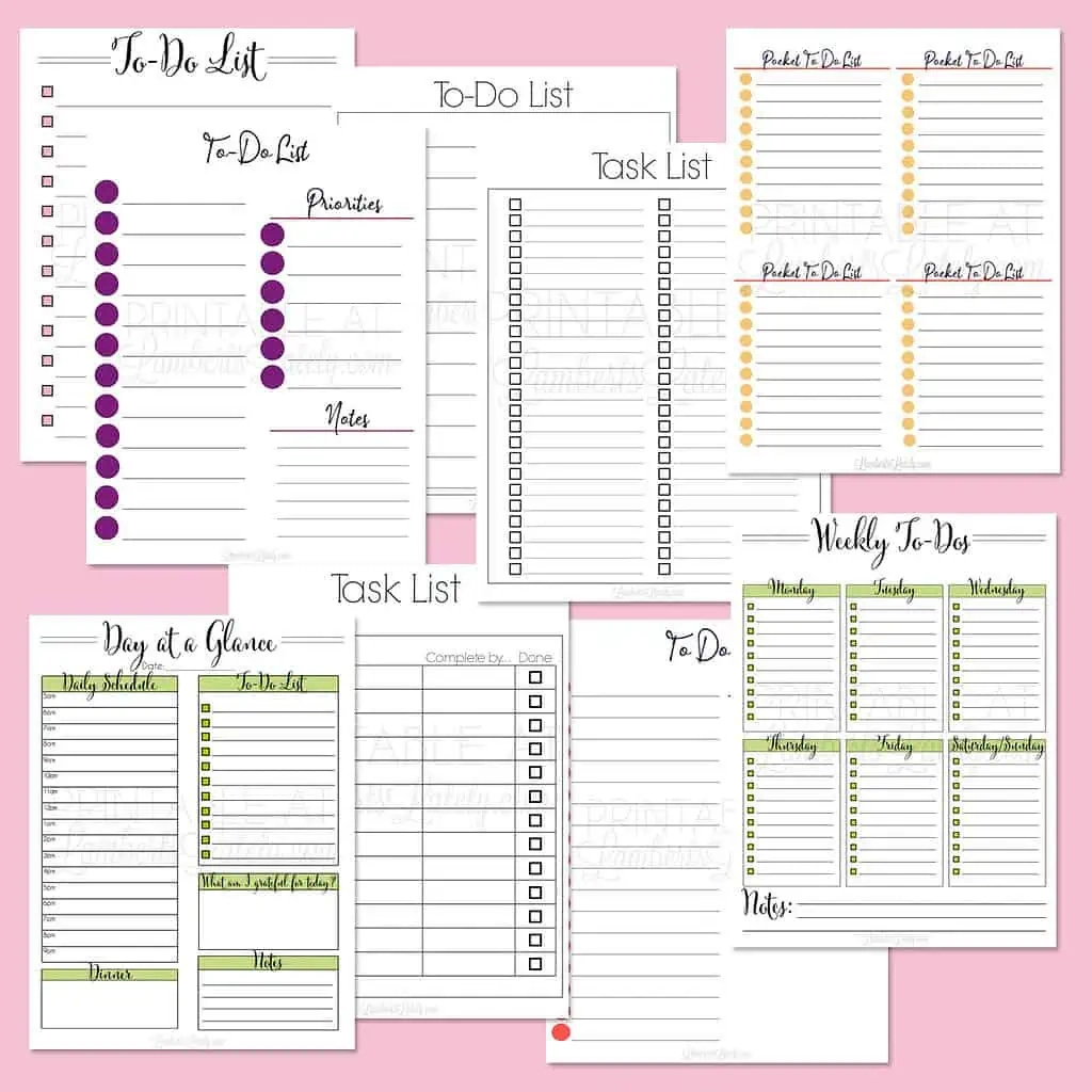 33 Free Printable To Do List Templates | Lamberts Lately in Free Printable Task Organizer