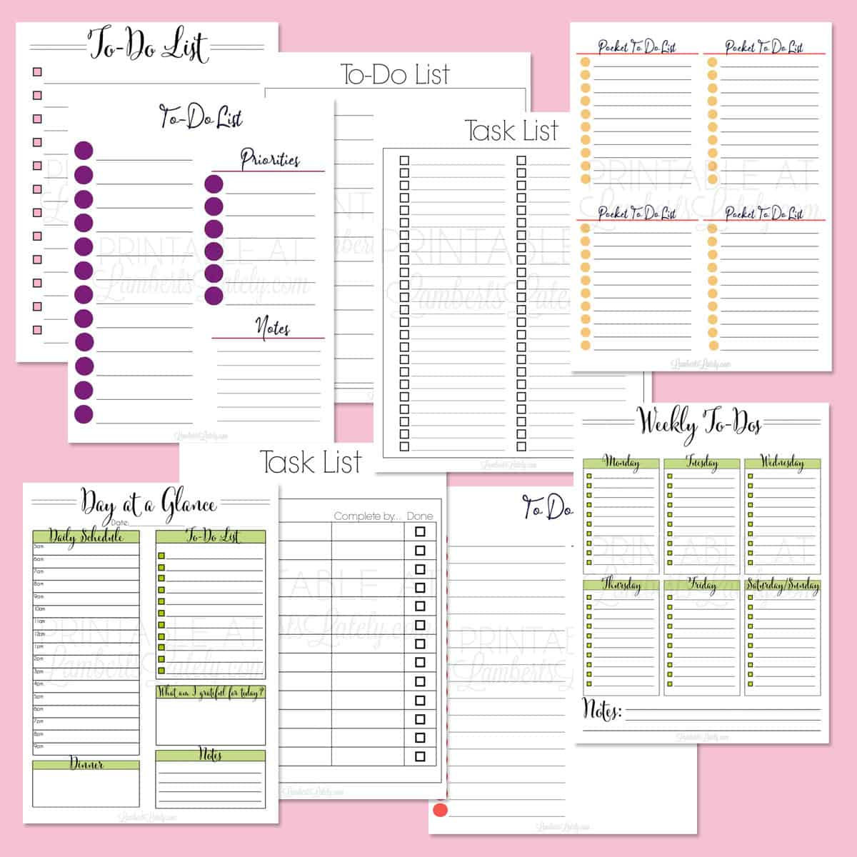 33 Free Printable To Do List Templates | Lamberts Lately intended for Free Printable Forms for Organizing