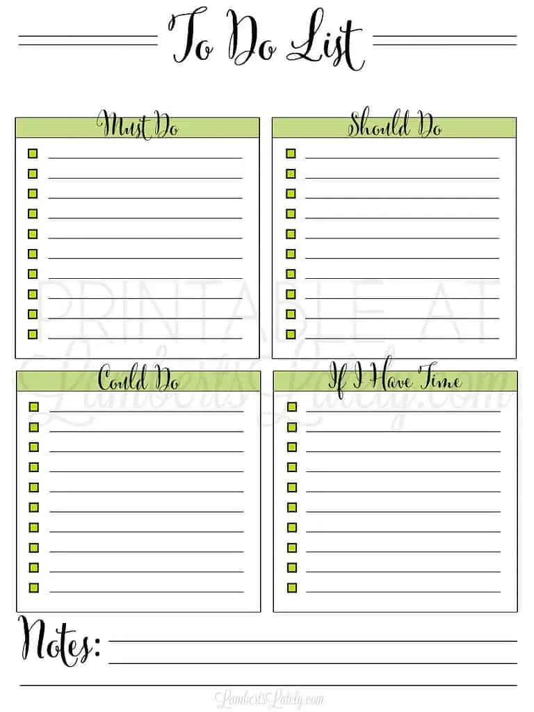 33 Free Printable To Do List Templates | Lamberts Lately within Free Printable to Do Lists to Get Organized