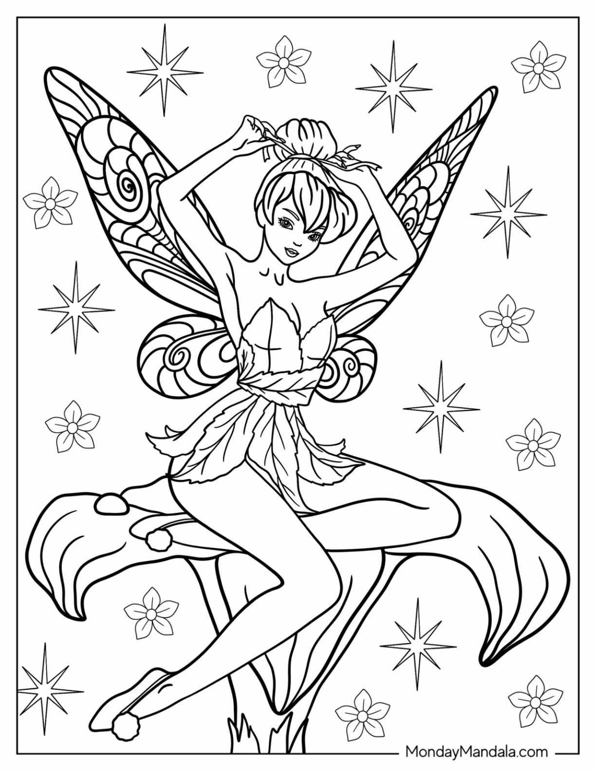 34 Fairy Coloring Pages (Free Pdf Printables) within Free Printable Coloring Pages Fairies Adults