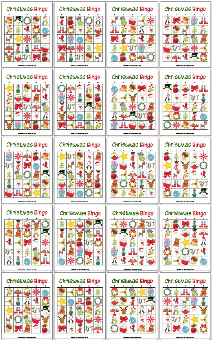 34 Printable Christmas Bingo Cards | Christmas Bingo, Christmas for 20 Free Printable Christmas Bingo Cards