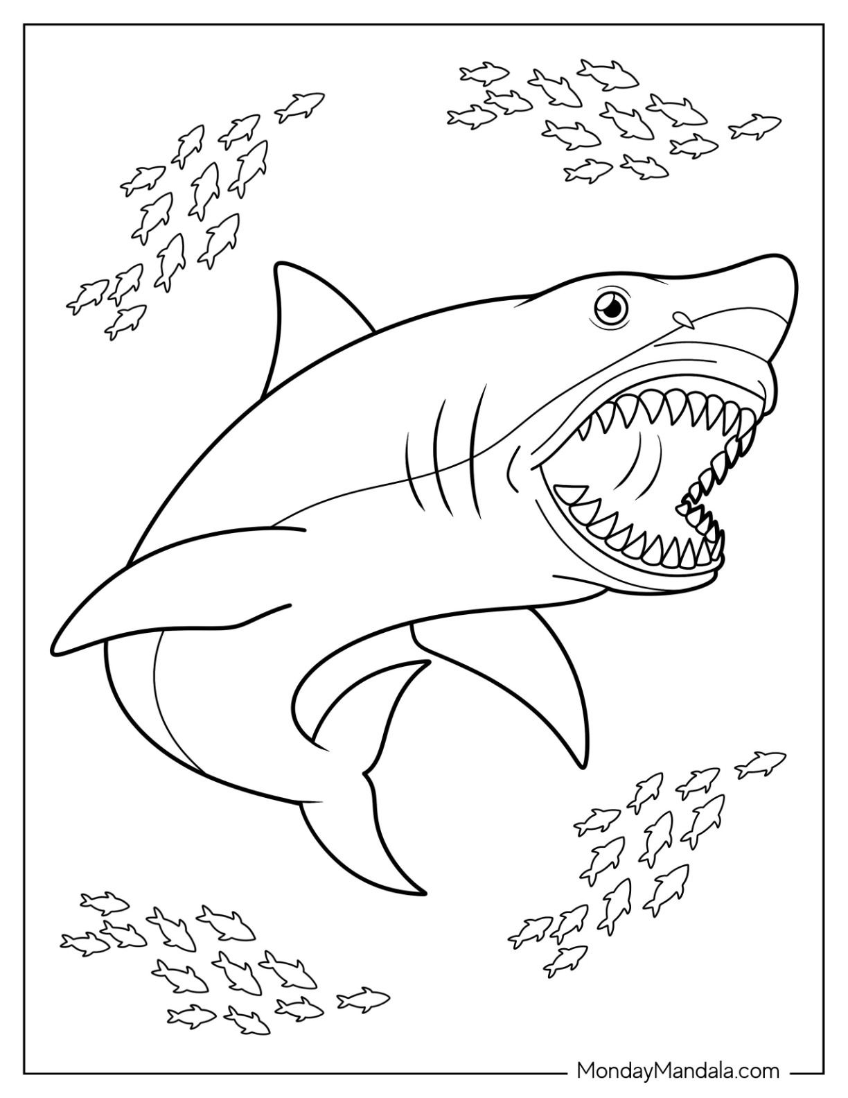 34 Shark Coloring Pages (Free Pdf Printables) with regard to Free Printable Great White Shark Coloring Pages