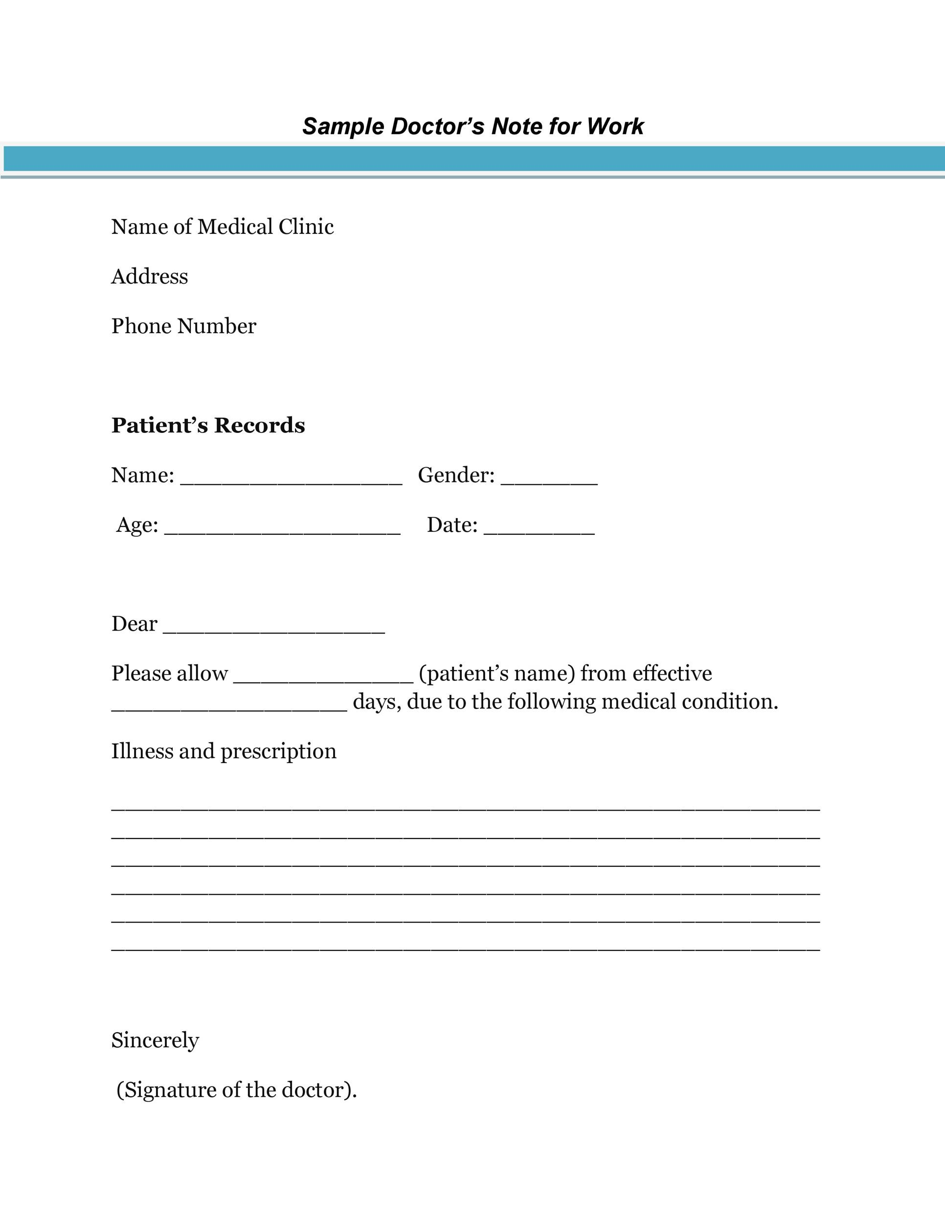 36 Free Doctor Note Templates [For Work Or School] inside Free Printable Doctors Excuse for School