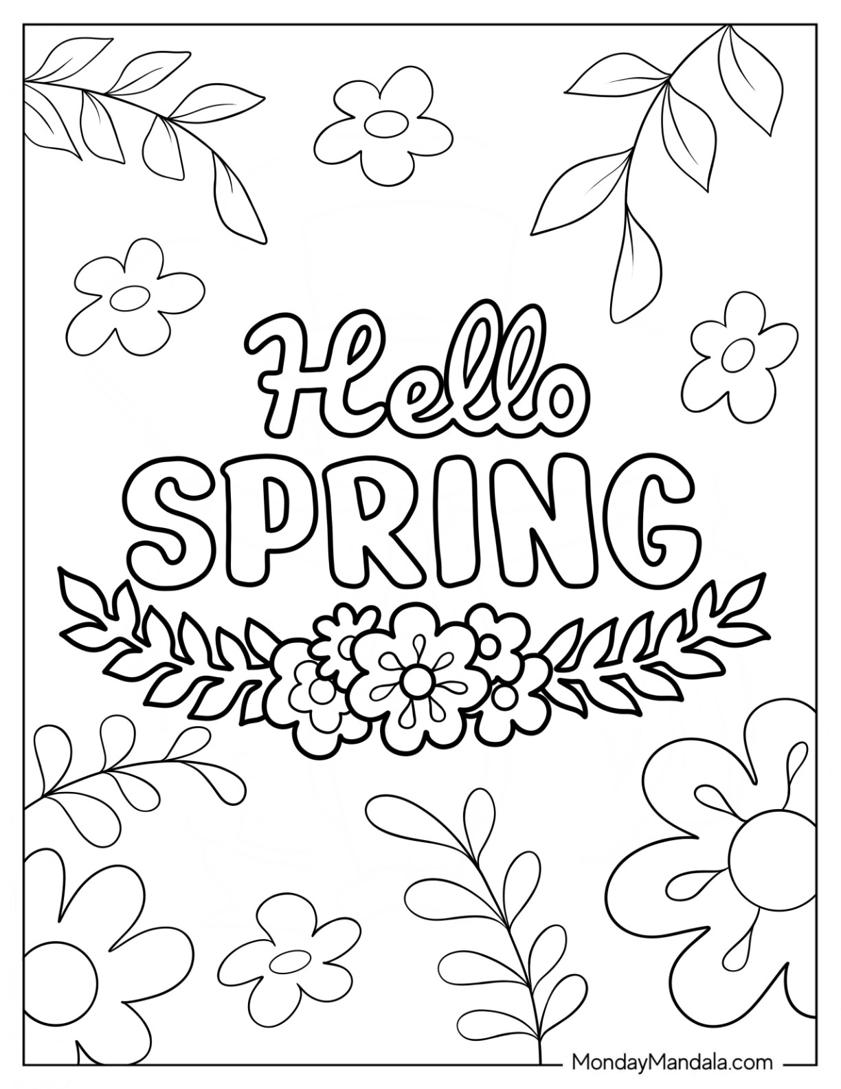 36 Spring Coloring Pages (Free Pdf Printables) for Free Printable Spring Coloring Pages