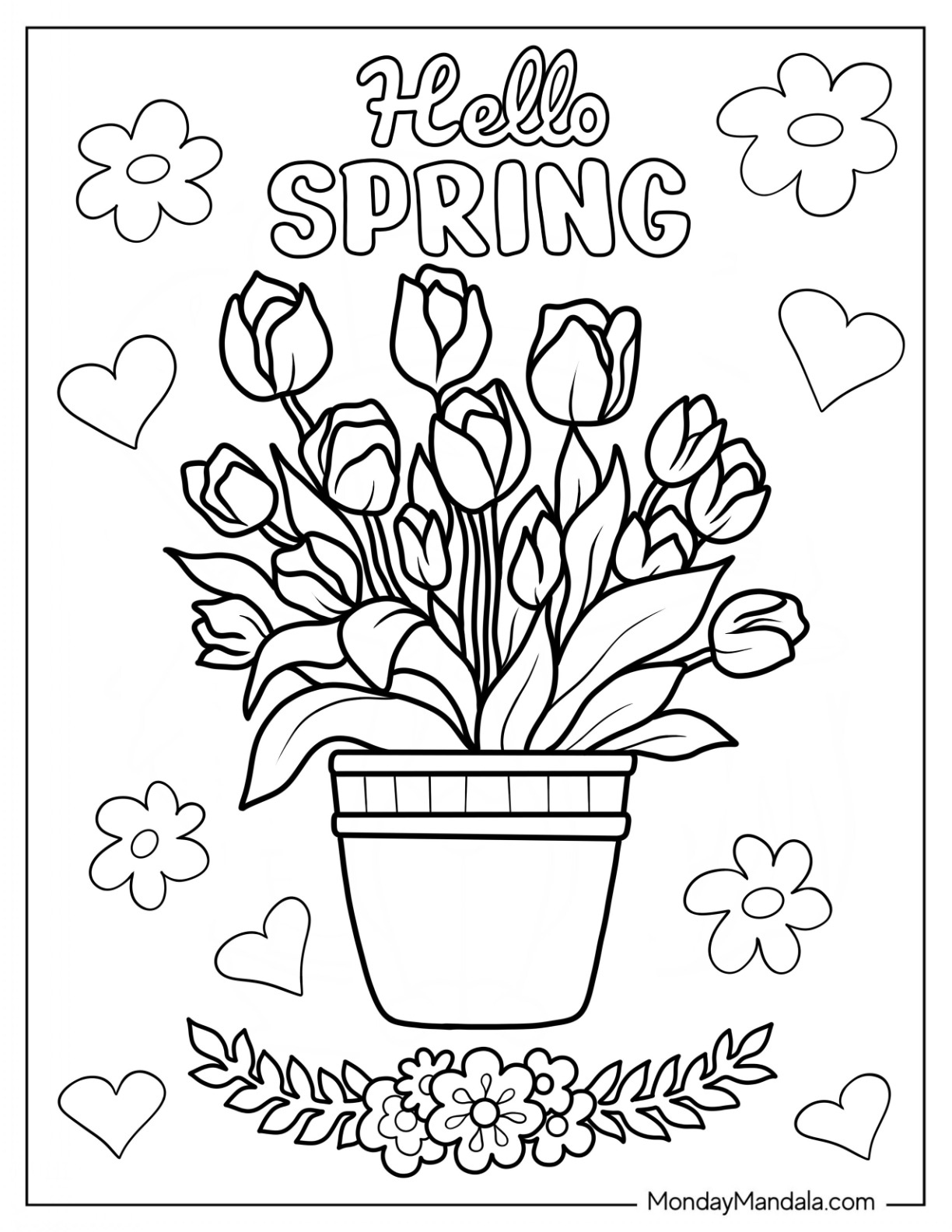 36 Spring Coloring Pages (Free Pdf Printables) for Spring Coloring Sheets Free Printable