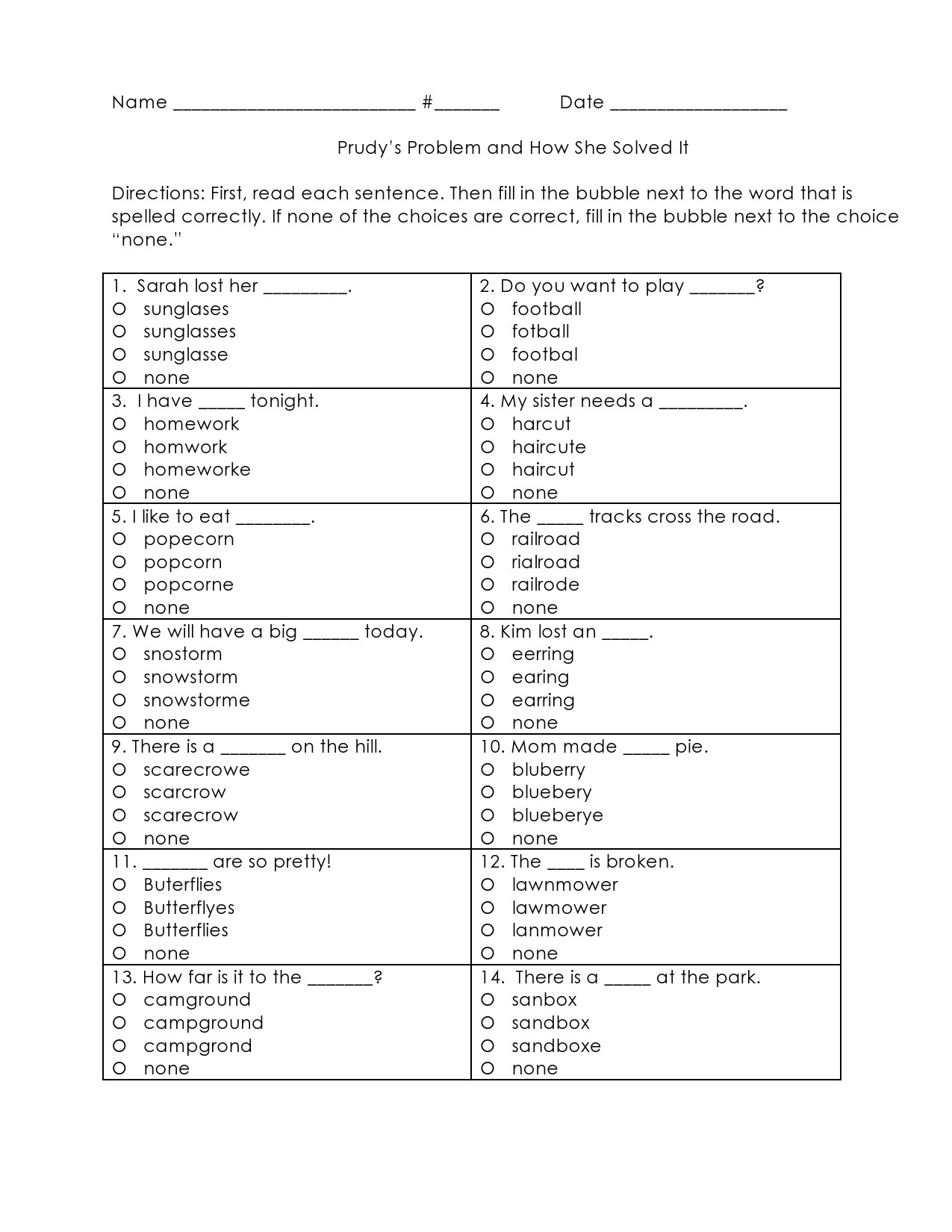 38 Printable Spelling Test Templates [Word &amp;amp; Pdf] ᐅ Templatelab regarding Free Printable Multiple Choice Spelling Test Maker