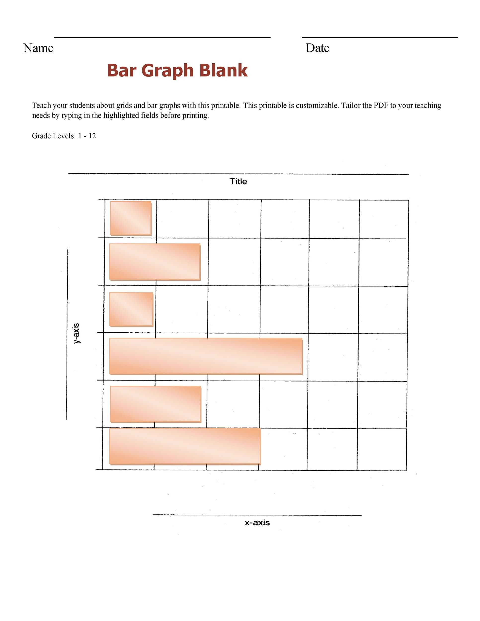 39 Blank Bar Graph Templates [Bar Graph Worksheets] for Free Printable Blank Bar Graph Worksheets