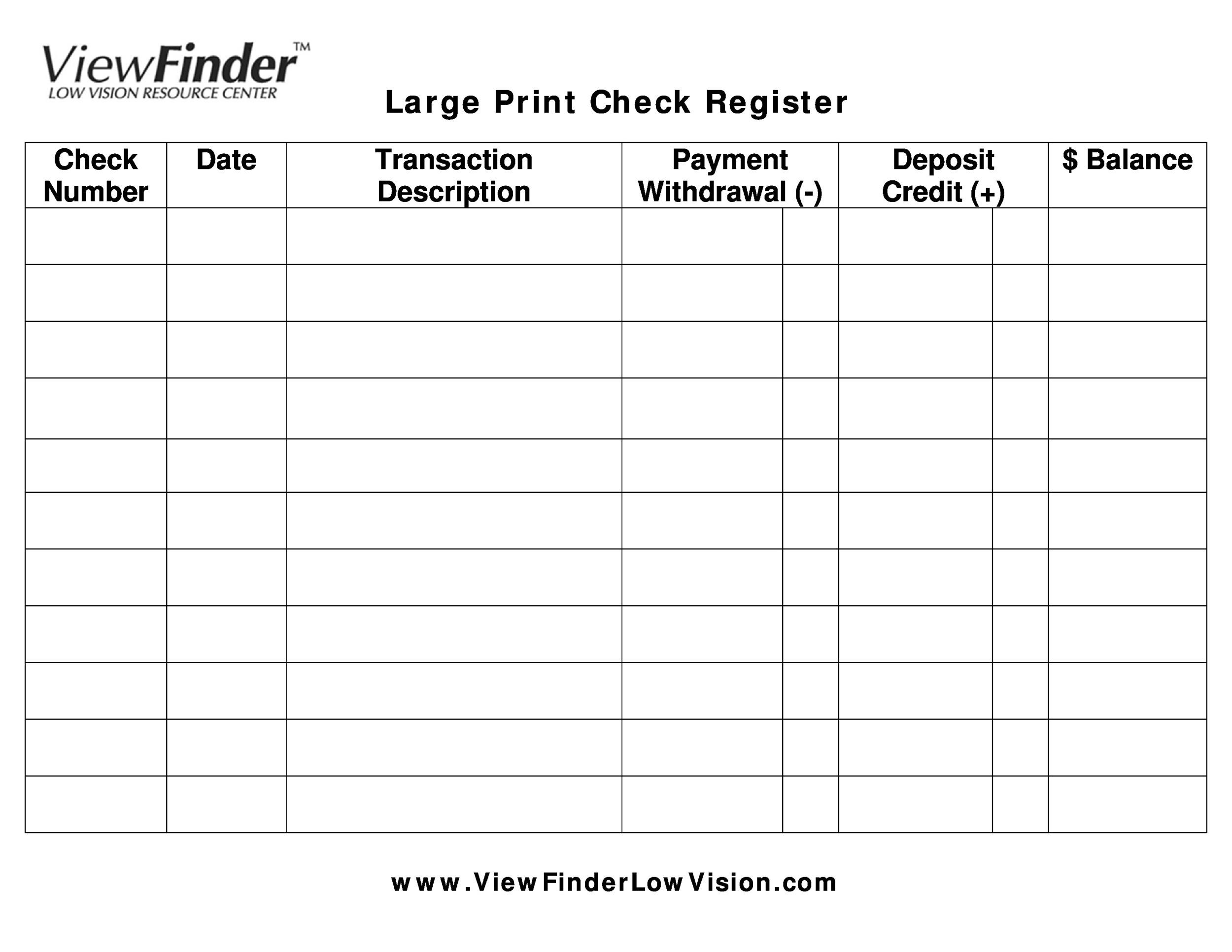 39 Checkbook Register Templates [100% Free, Printable] ᐅ Templatelab within Free Printable Check Register With Running Balance