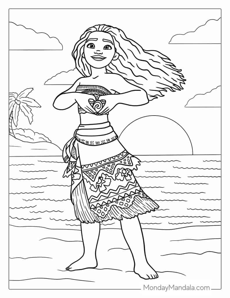 39 Moana Coloring Pages (Free Pdf Printables) intended for Moana Coloring Pages Free Printable