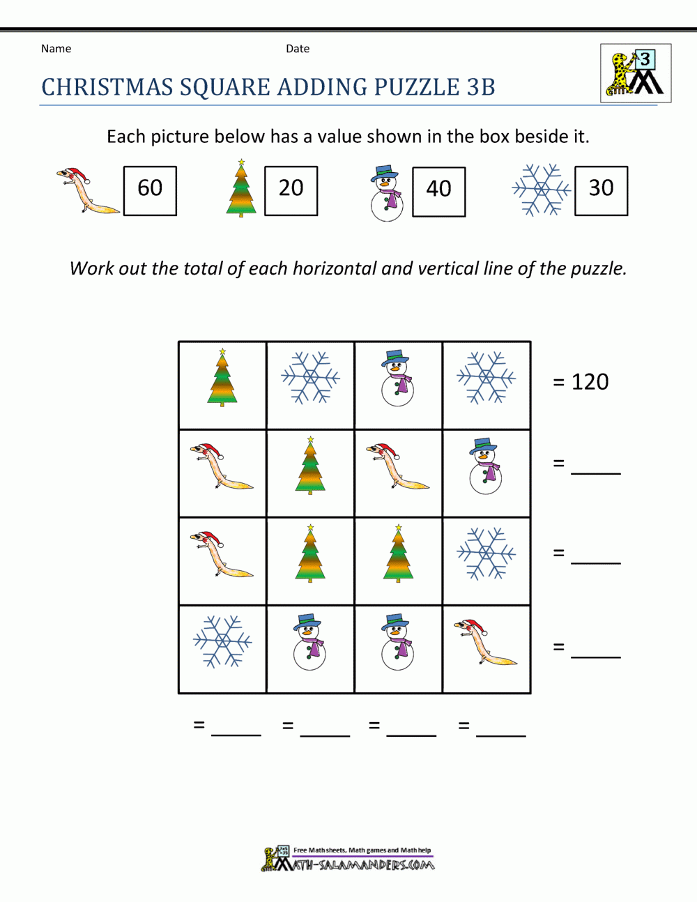 3Rd Grade Christmas Math Worksheets inside Free Printable Christmas Worksheets For Third Grade