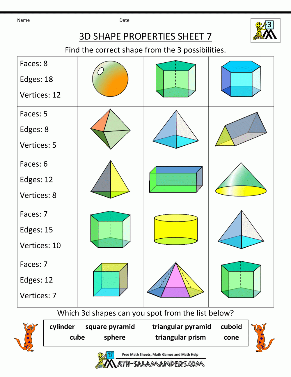 3Rd Grade Geometry Worksheets pertaining to Free Printable Geometry Worksheets for 3rd Grade