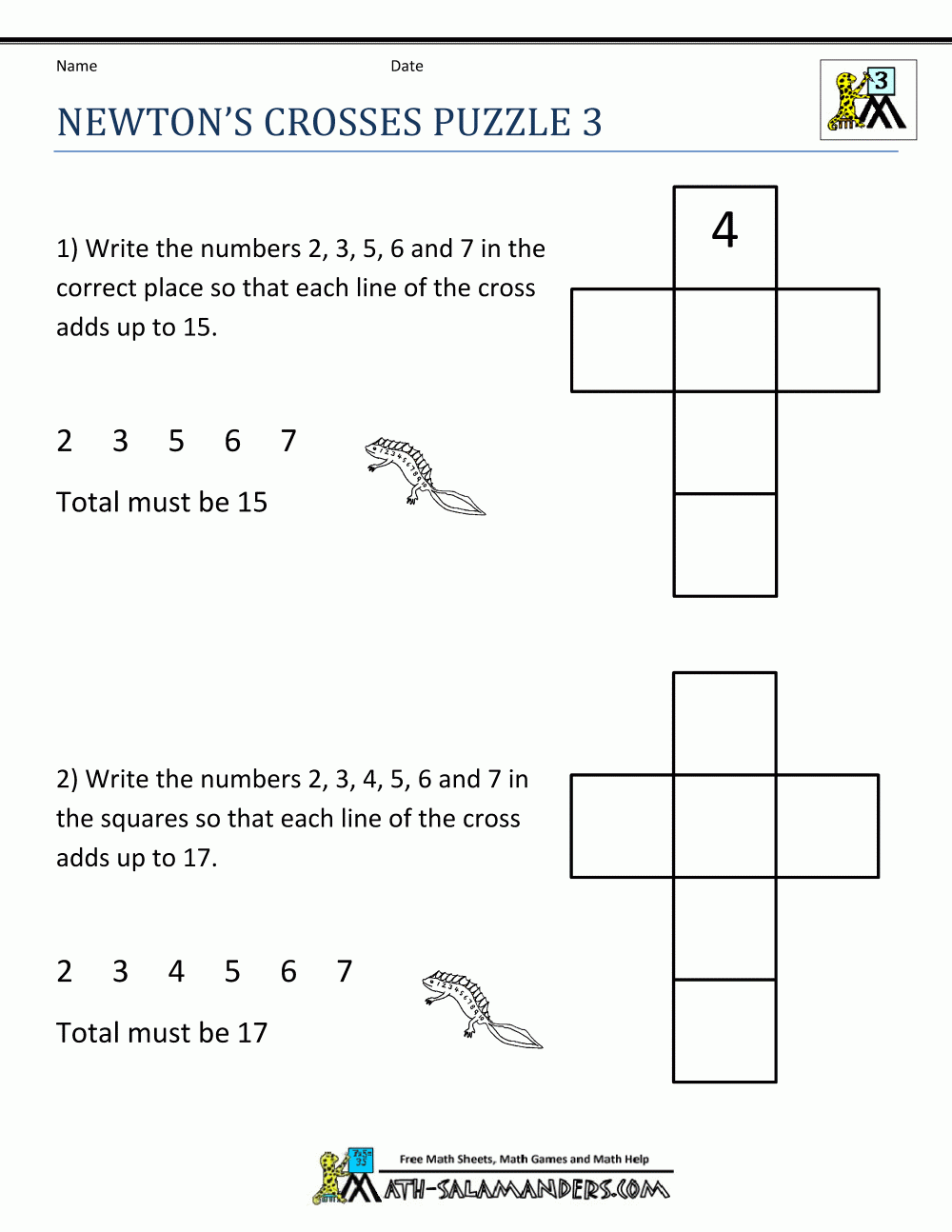 3Rd Grade Math Puzzles Worksheets in Free Printable Math Puzzles For 3Rd Grade