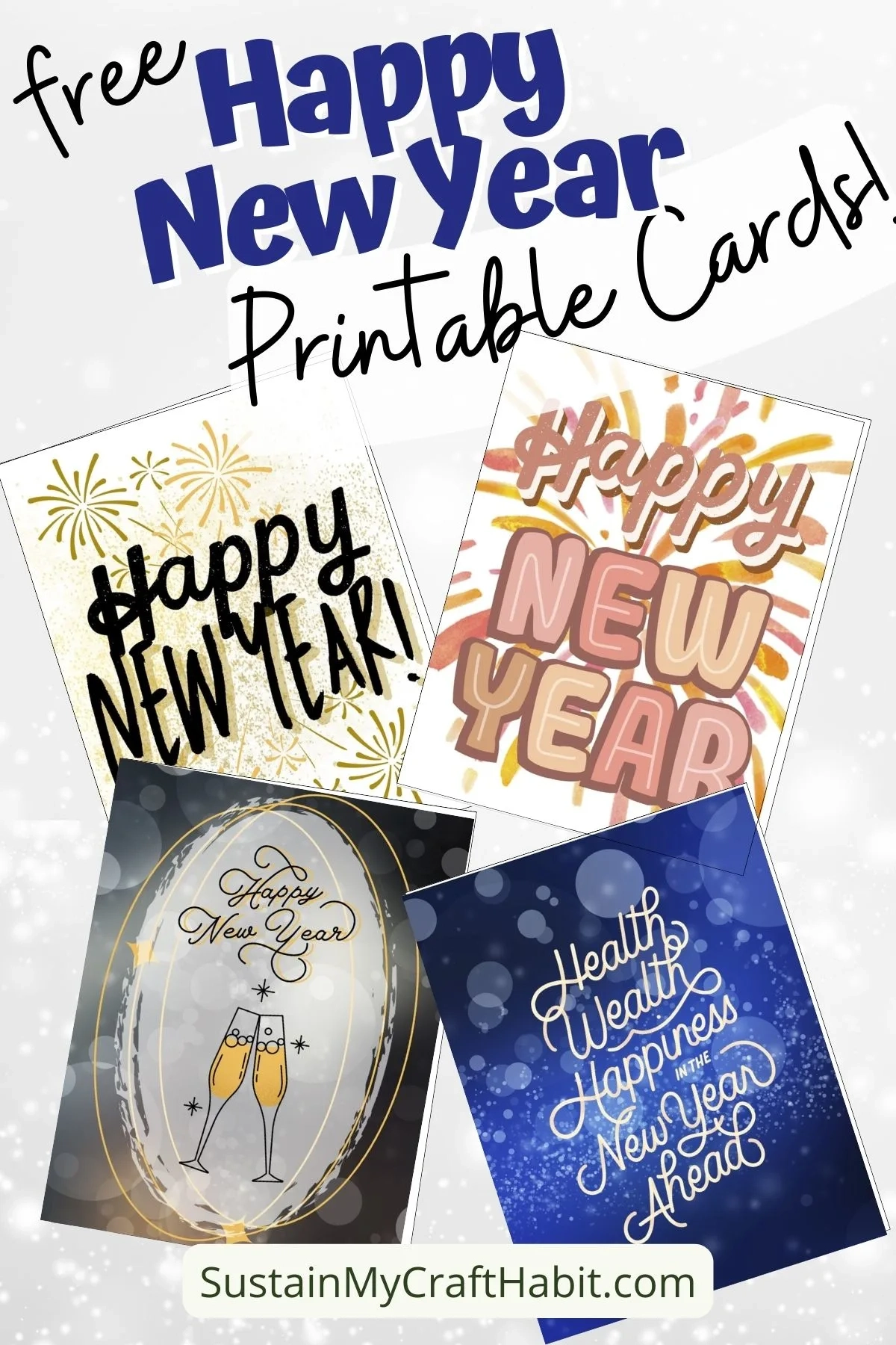 4 Free Printable Happy New Year Cards (For 2024) – Sustain My regarding Free Printable Happy New Year Cards