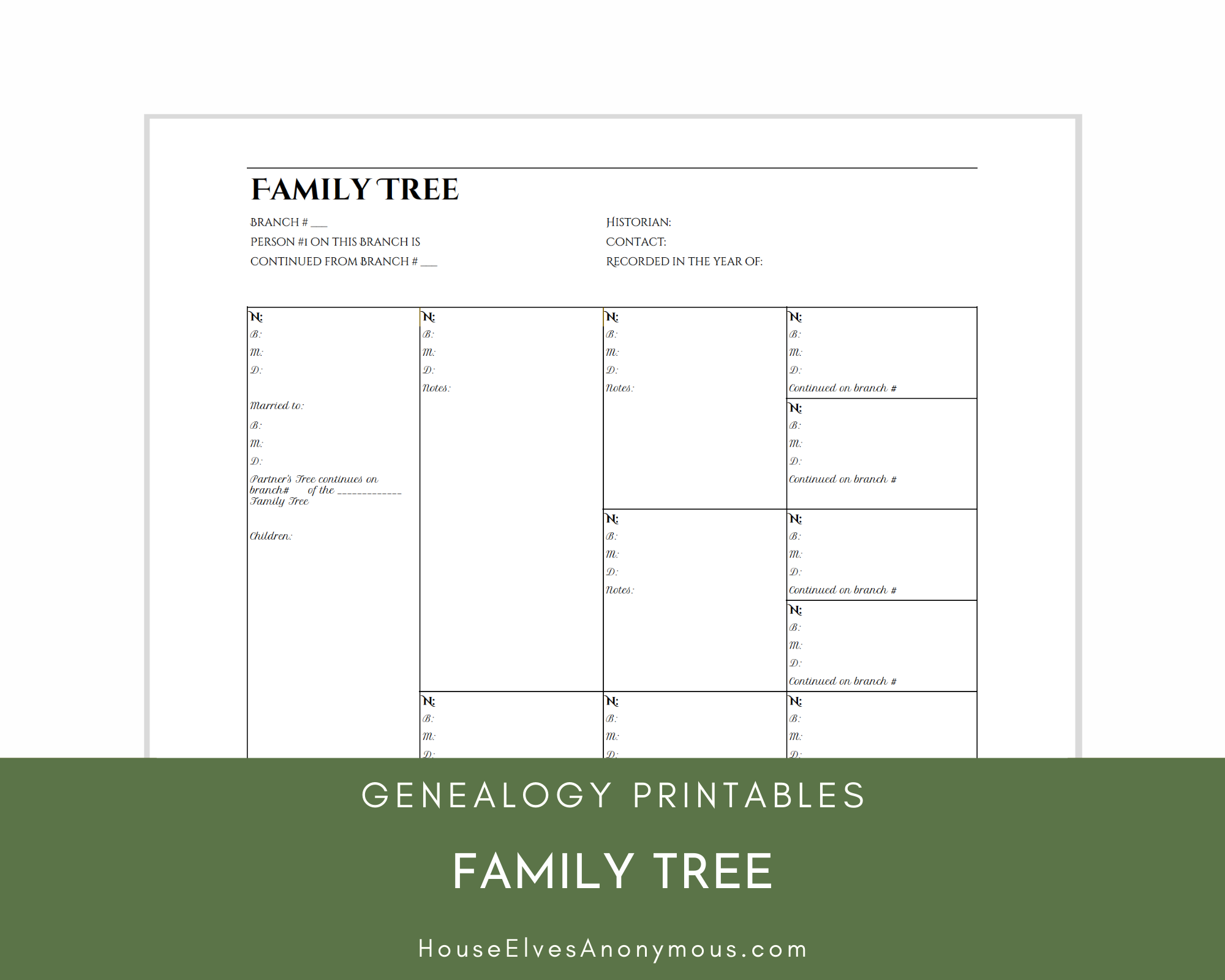 4 Generation Family Tree Chart Black - House Elves Anonymous within Free Printable Family Tree Template 4 Generations