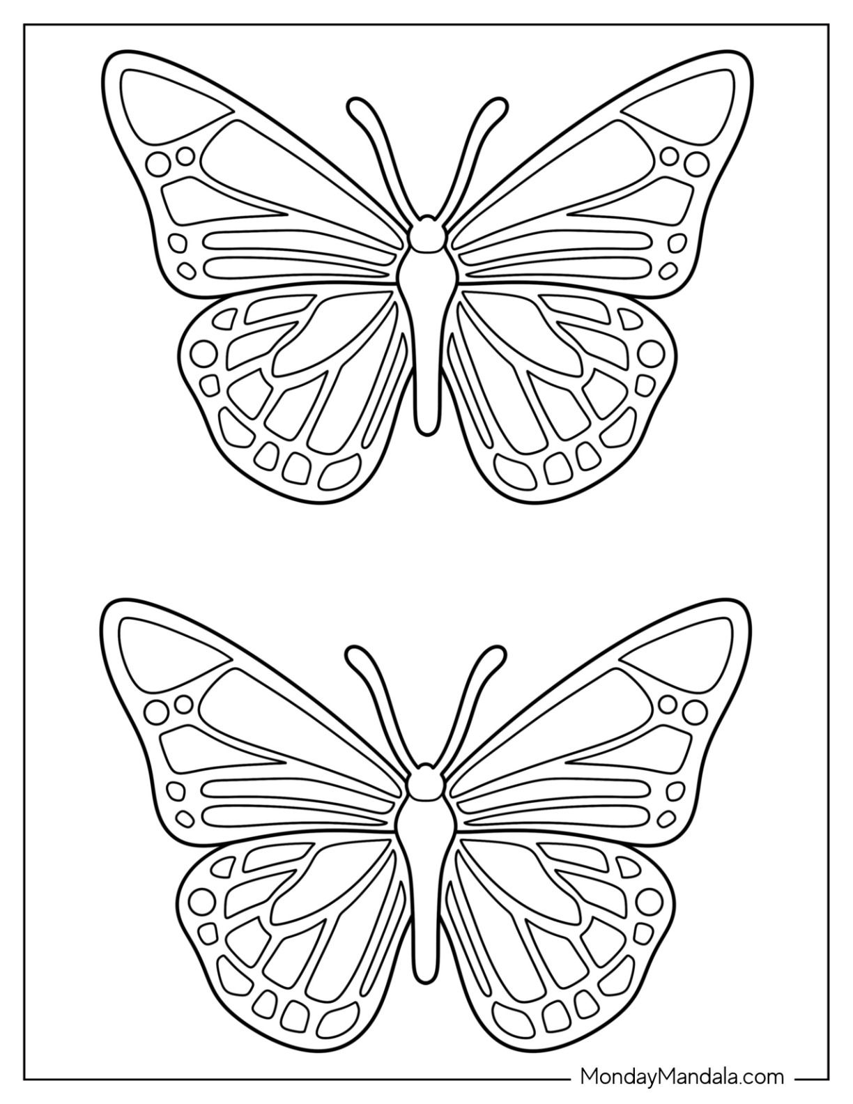 40 Butterfly Templates (Free Pdf Printables) with Free Printable Images of Butterflies