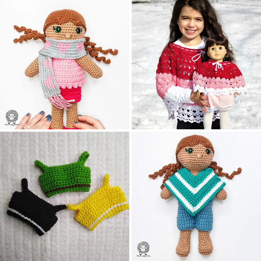 40+ Free Crochet Doll Clothes Patterns • Mermaids &amp;amp; Monkeys with Free Printable Crochet Doll Clothes Patterns For 18 Inch Dolls