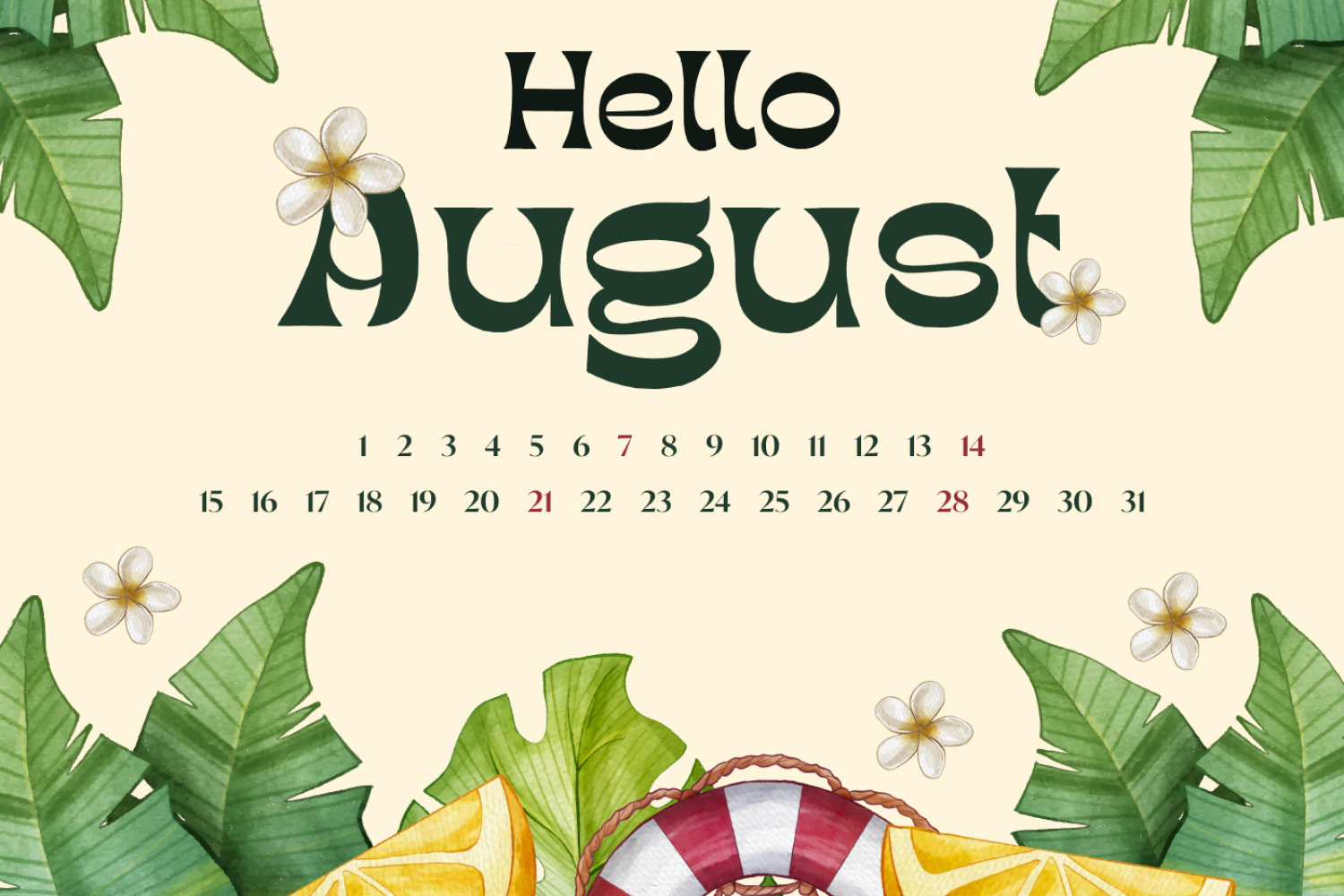 40+ Free Printable August Calendars 2022 in Free Printable Clipart for August