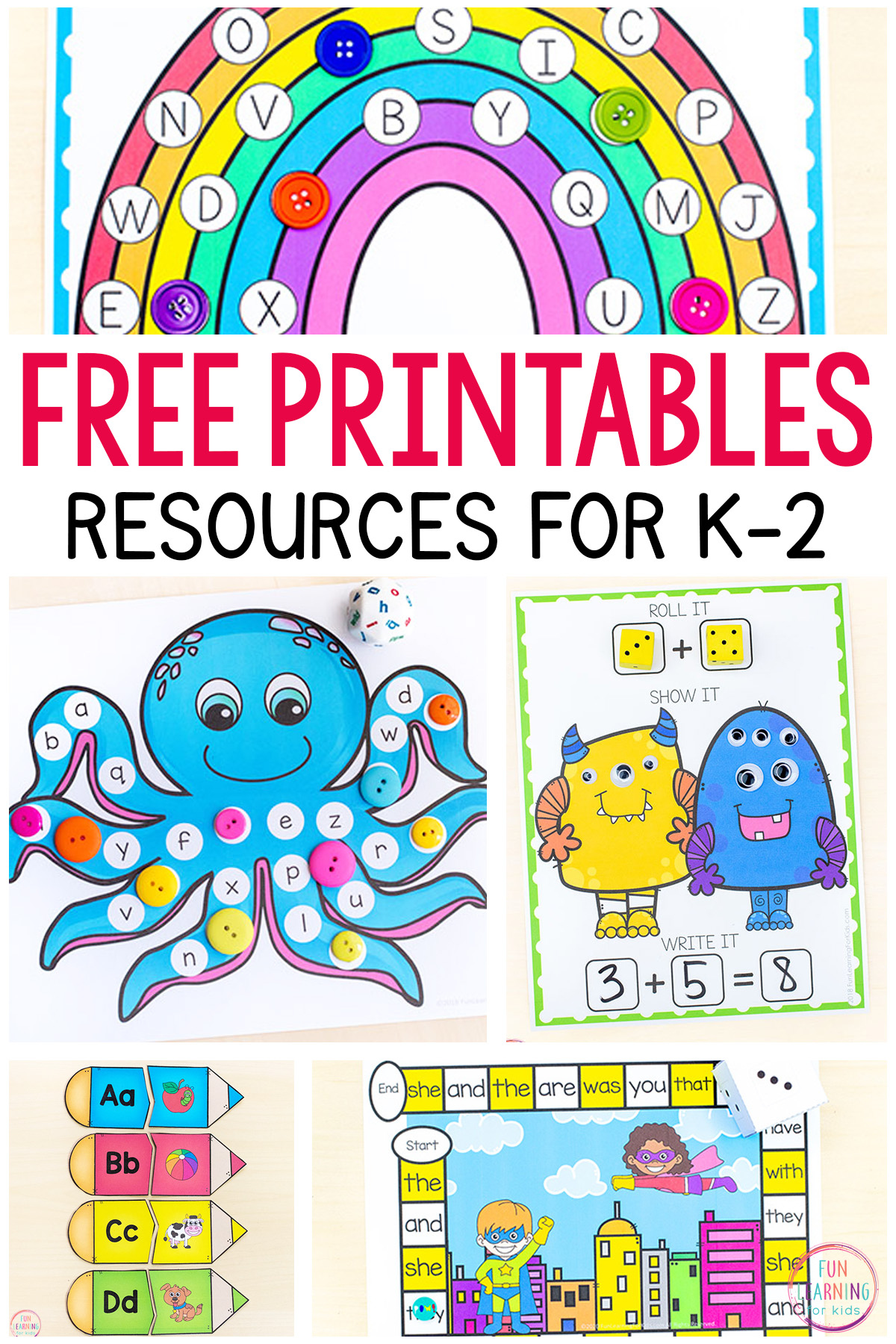 400+ Free Printables And Activities For Kids in Free Printable Learning Pages