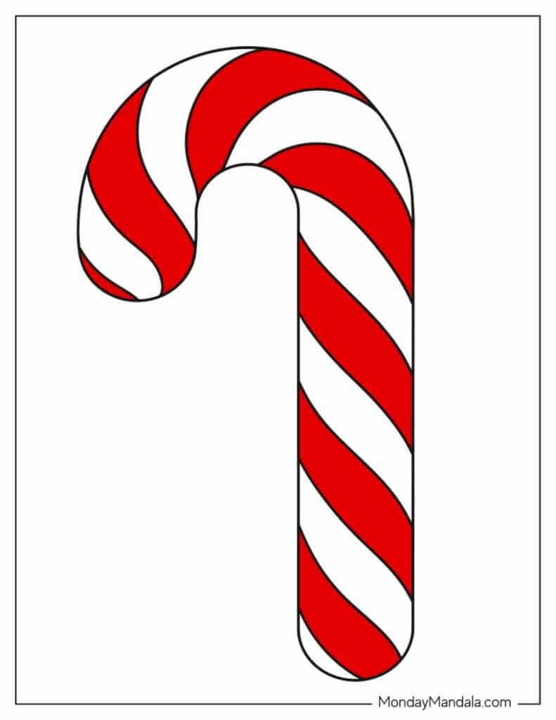 44 Candy Cane Templates (Free Pdf Printables) for Free Printable Candy Cane