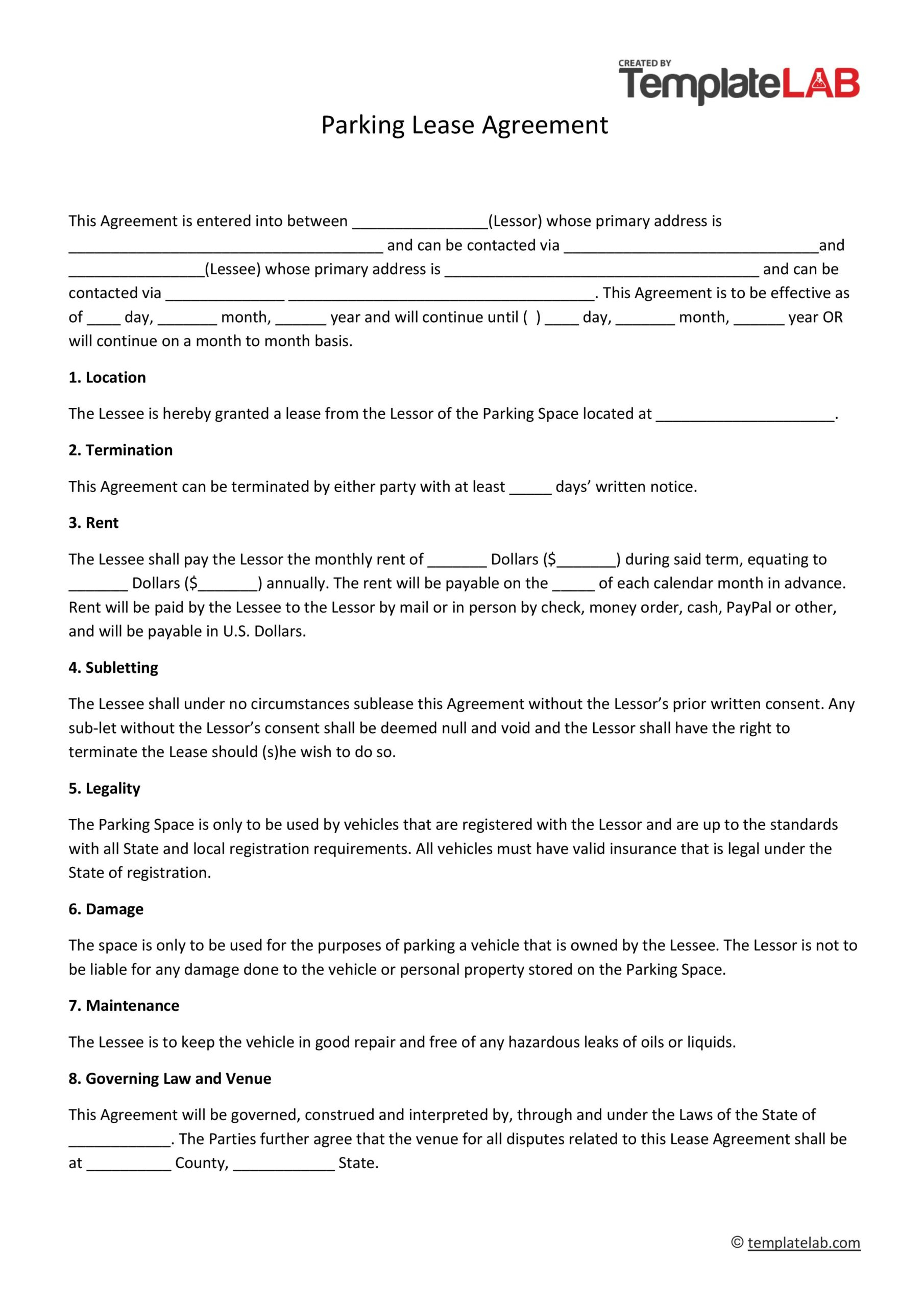 44 Free Residential Lease Agreement Templates [Word/Pdf] regarding Free Printable Lease Agreement Forms