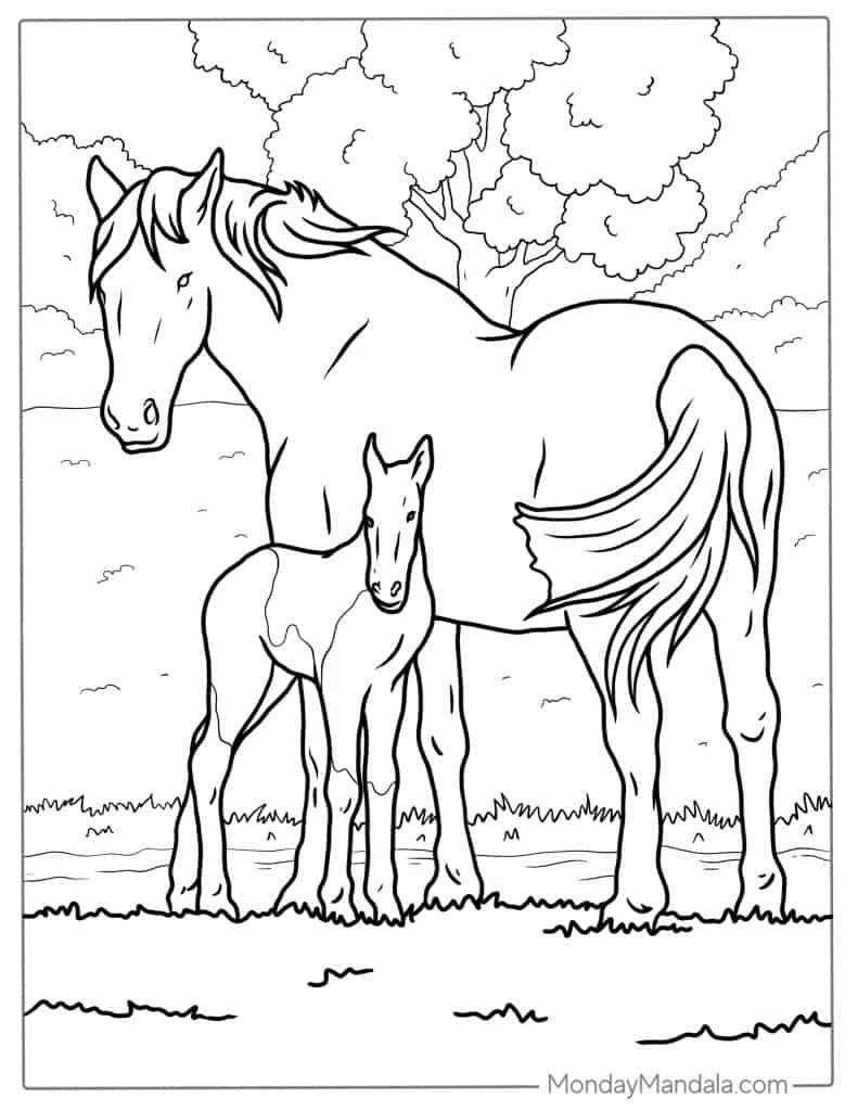 44 Horse Coloring Pages (Free Pdf Printables) throughout Free Horse Printables