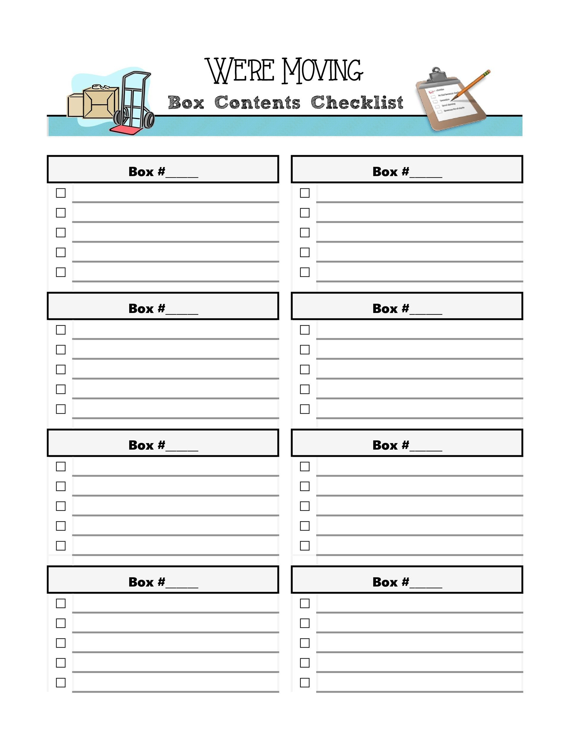 45 Great Moving Checklists [Checklist For Moving In / Out] ᐅ inside Free Printable Moving Checklist And Planner