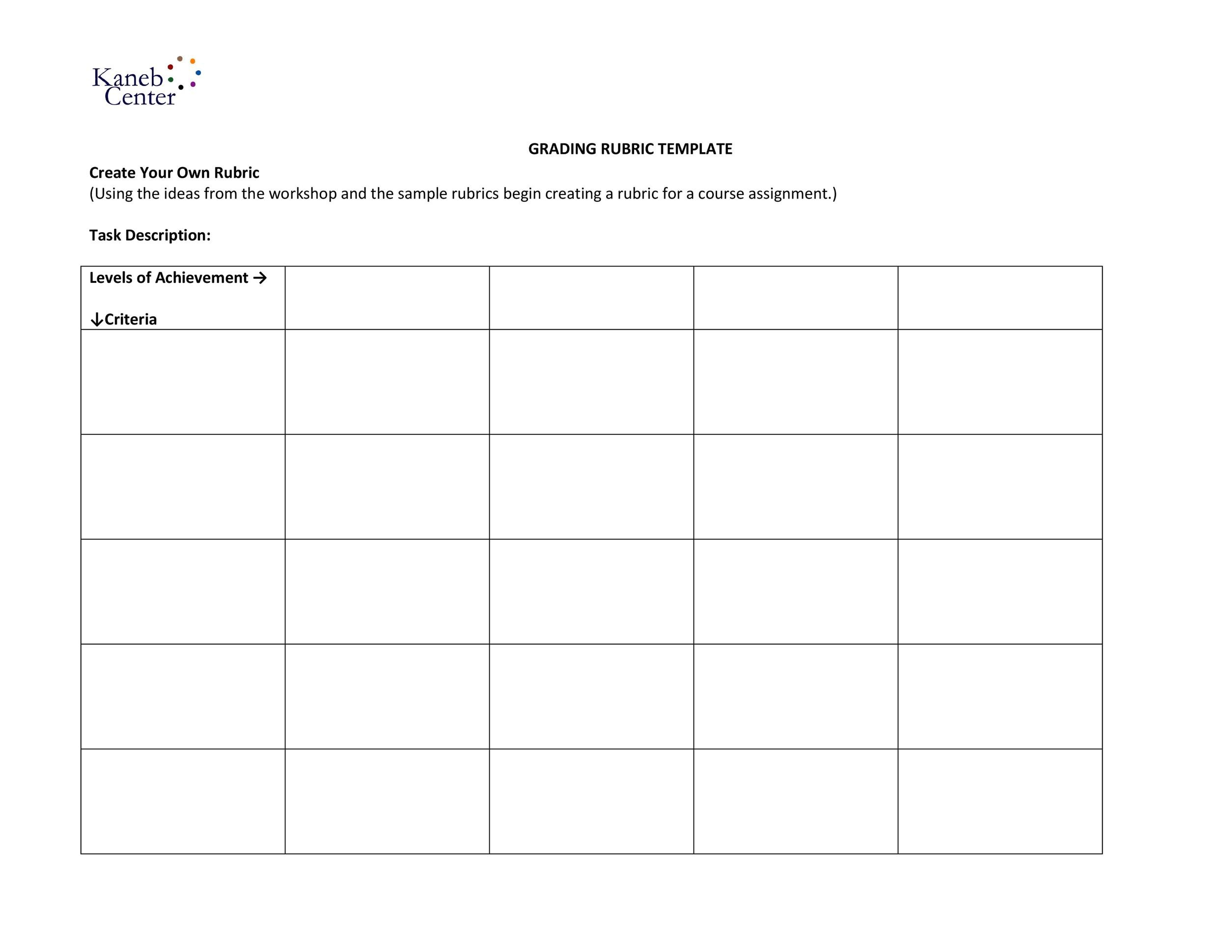 46 Editable Rubric Templates (Word Format) ᐅ Templatelab inside Free Printable Blank Rubrics