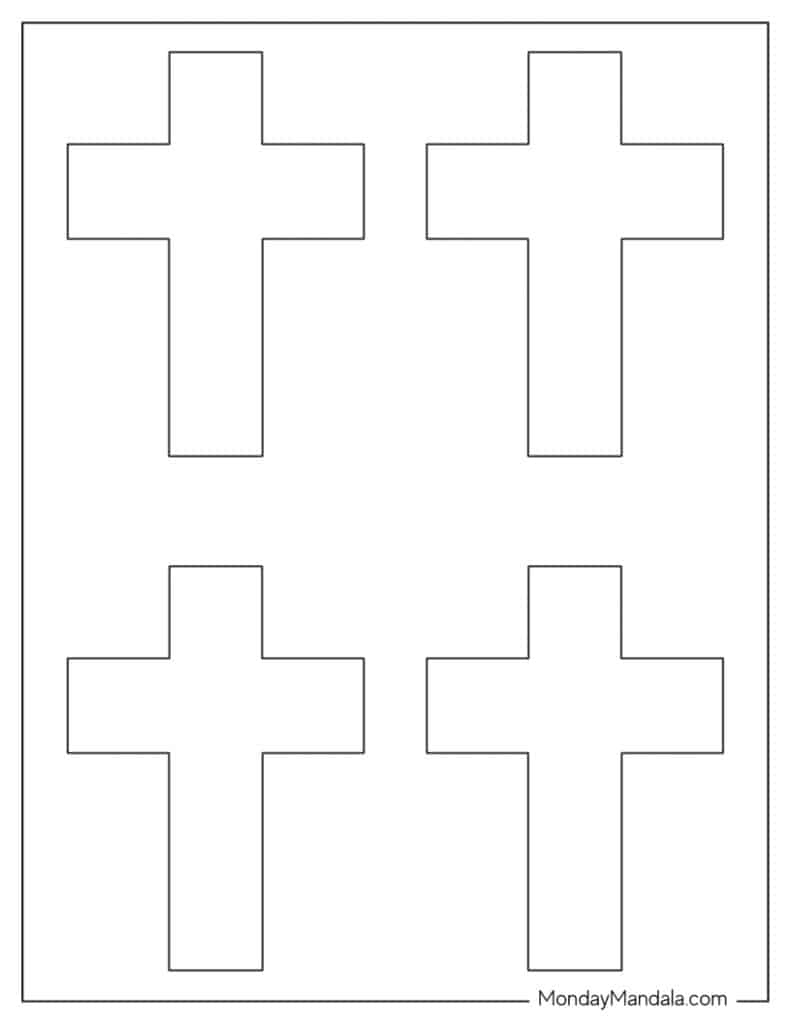 48 Cross Templates (Free Pdf Printables) pertaining to Free Printable Cross