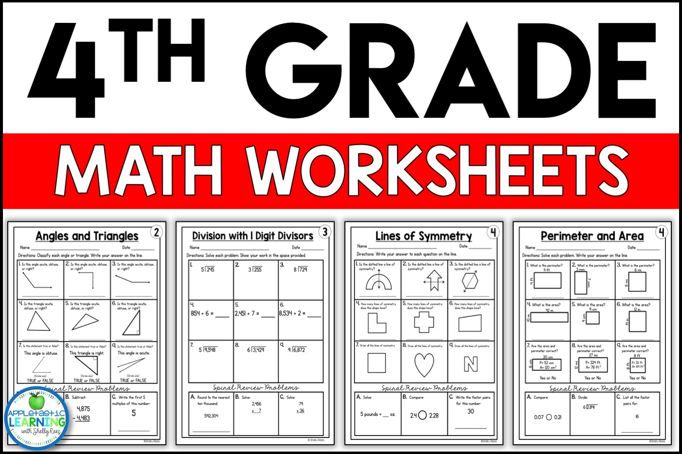 4Th Grade Math Worksheets Free And Printable - Appletastic Learning pertaining to Free Printable Worksheets For 4Th Grade