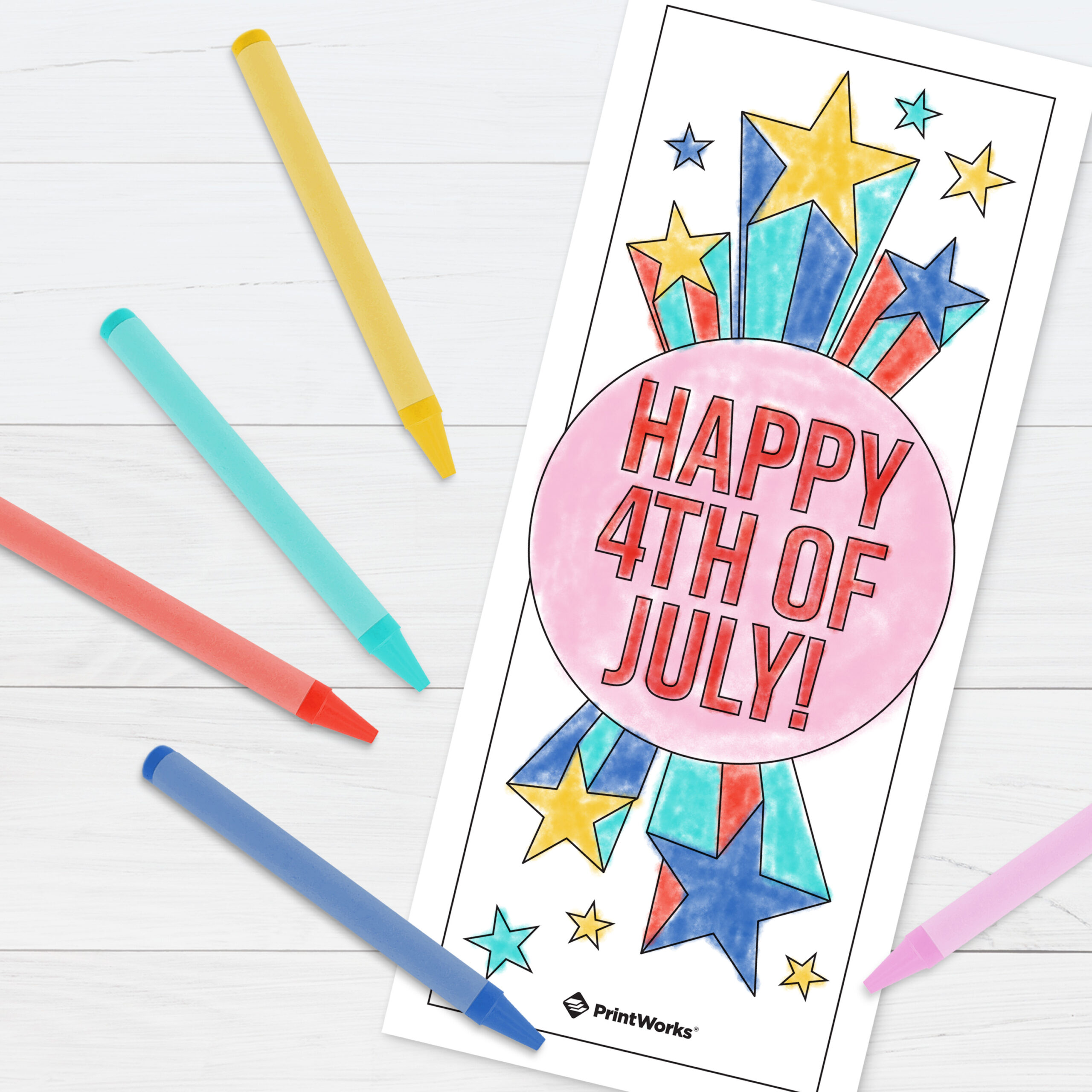 4Th Of July Bookmarks - Free Download From Printworks! intended for Free Printable 4th of July Stationery