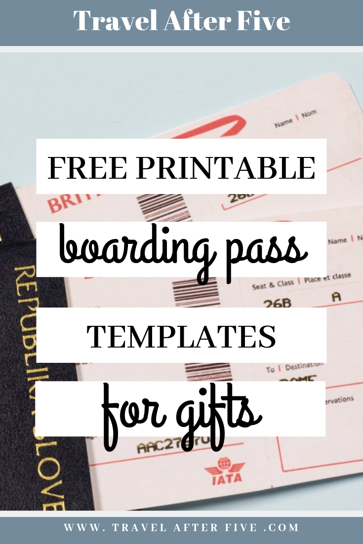 5 Free Boarding Pass Templates For Gifts | Ticket Template Free regarding Free Printable Boarding Pass