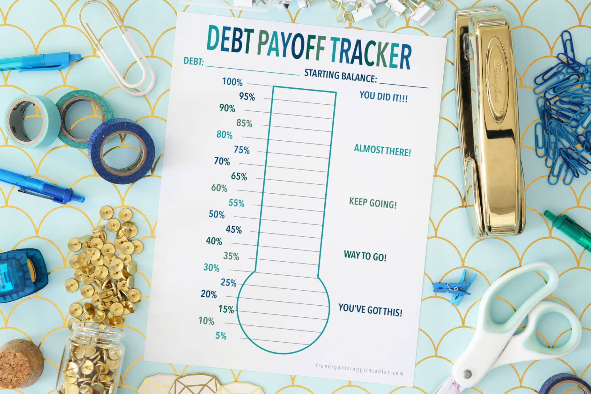 5+ Free Debt Payoff Tracker Printables | Free Organizing Printables pertaining to Free Printable Debt Free Charts