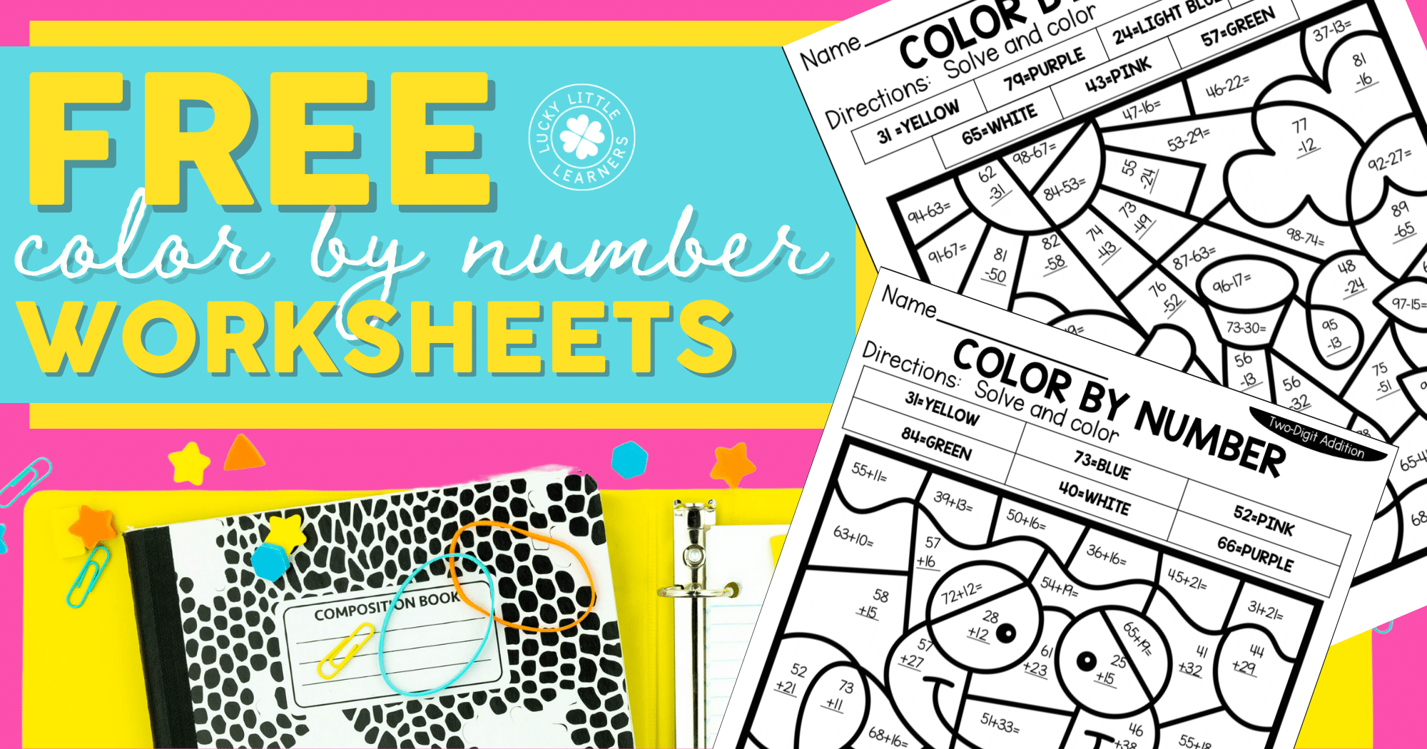 5 Ways To Use These Free Colornumber Sheets In 2Nd Grade inside Free Printable Math Coloring Worksheets for 2nd Grade