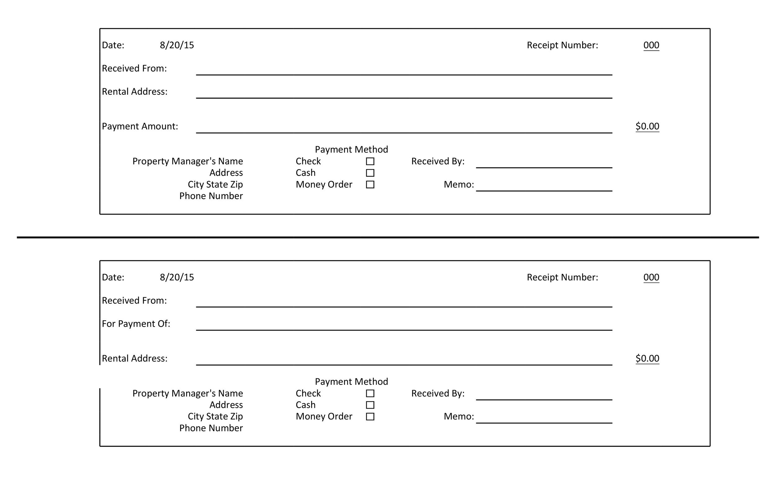 50+ Free Receipt Templates (Cash, Sales, Donation, Taxi) with Free Printable Blank Receipt Form