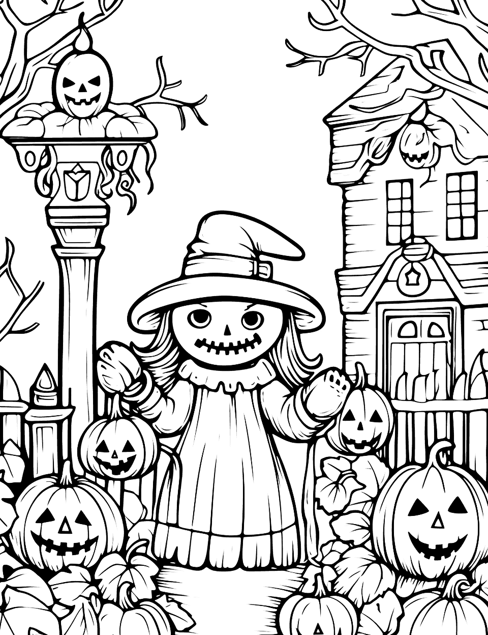 50 Halloween Coloring Pages: Free Printable Sheets regarding Free Printable Halloween Decorations Scary