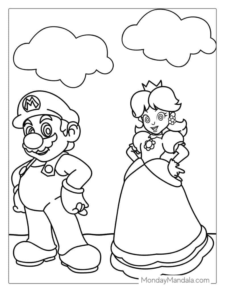 50 Mario Coloring Pages (Free Pdf Printables) throughout Mario Coloring Pages Free Printable