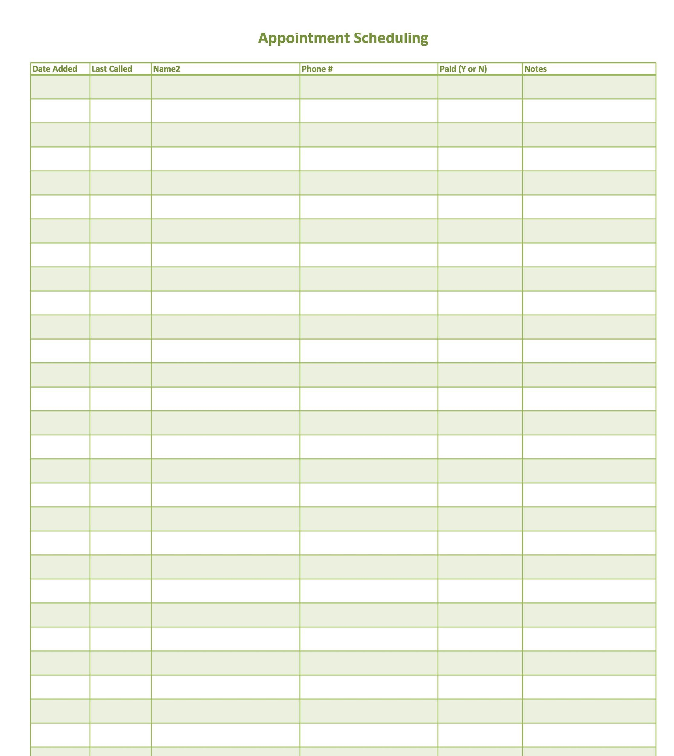 50+ Printable Appointment Schedule Templates [&amp;amp; Appointment Calendars] with Free Printable Appointment Sheets
